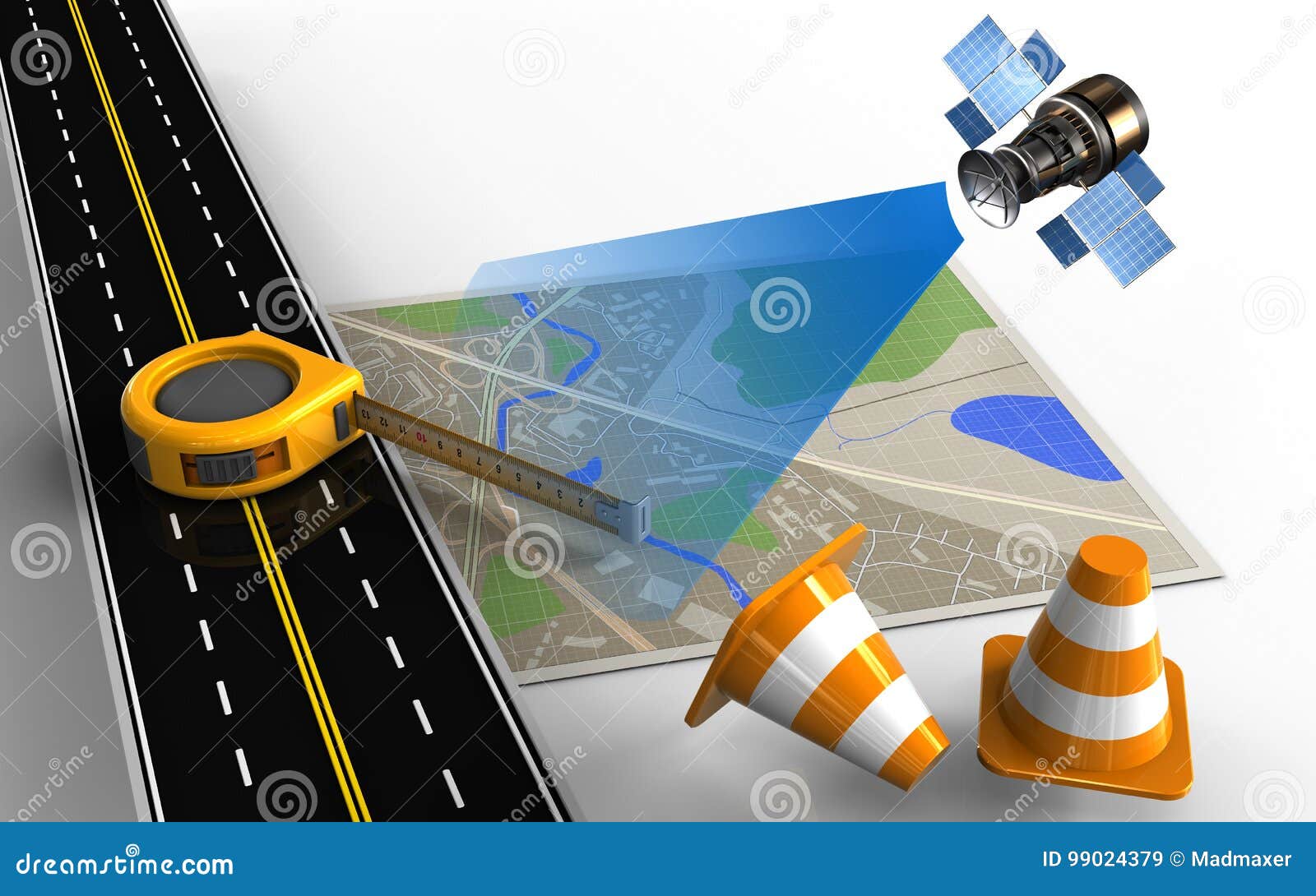 3d repair cones stock illustration. Illustration of measure 99024379