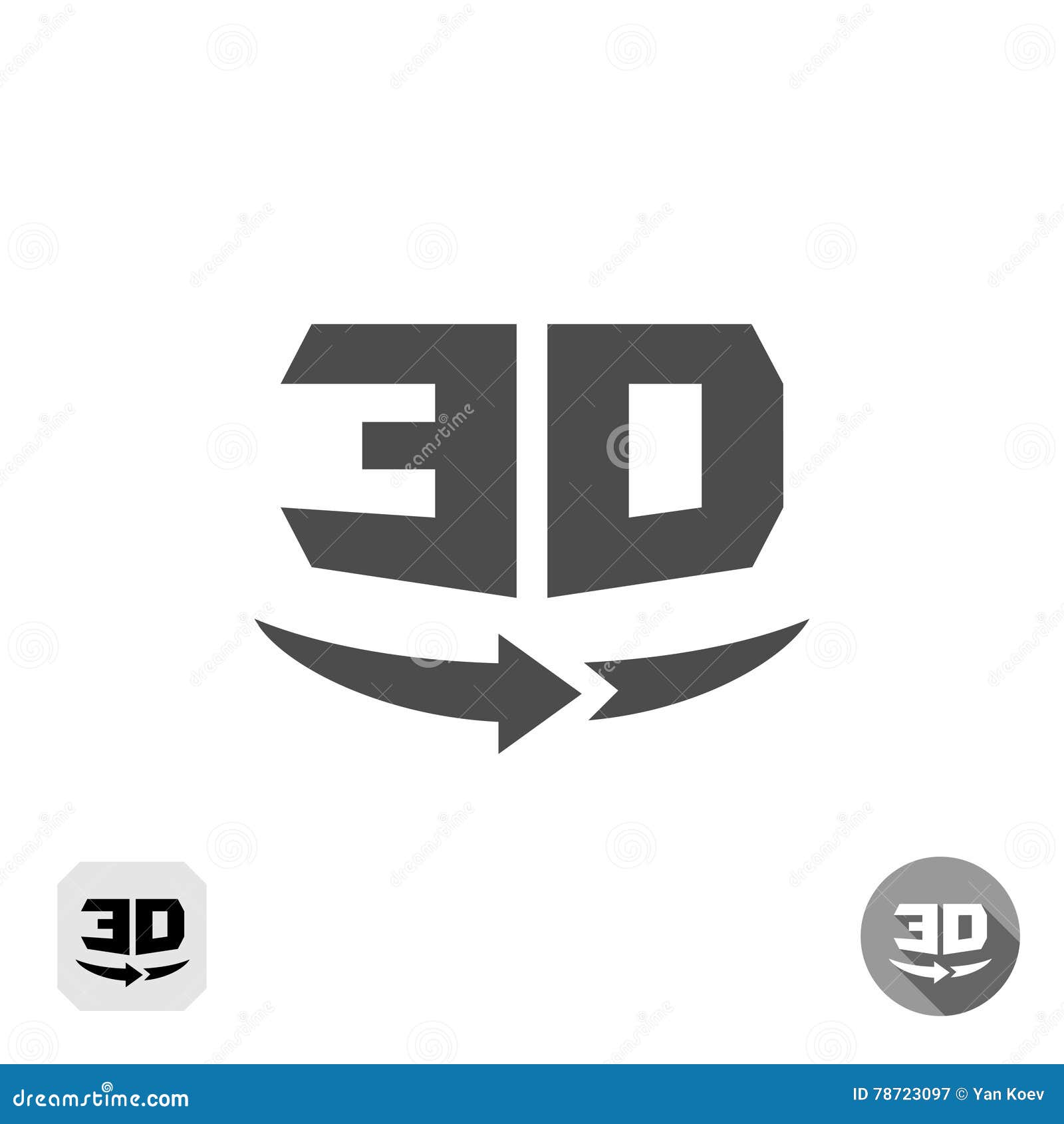 Download 3D Rotation Panorama Sign. 360 Degree View Icon. Stock Vector - Illustration of arrow, icon ...