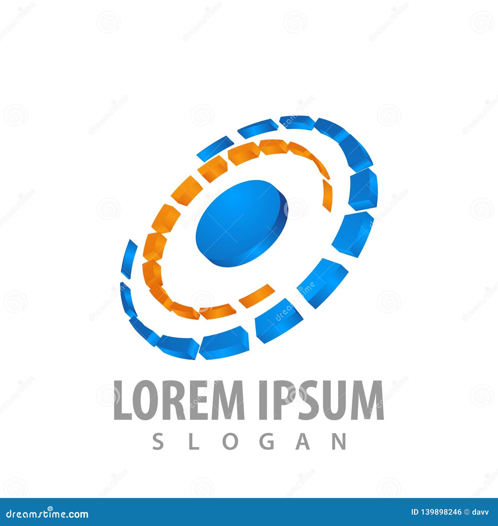 Download 3D Rotation Round Logo Concept Design. Symbol Graphic ...