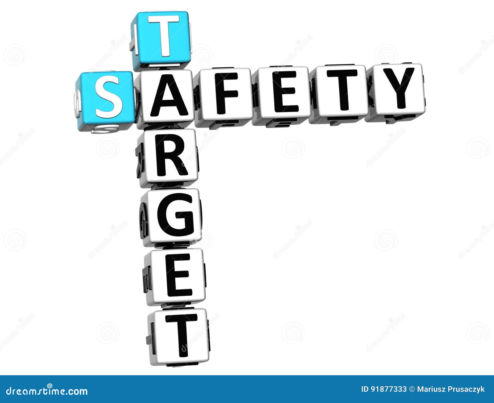 3D Safety Target Crossword stock illustration. Illustration of guilty
