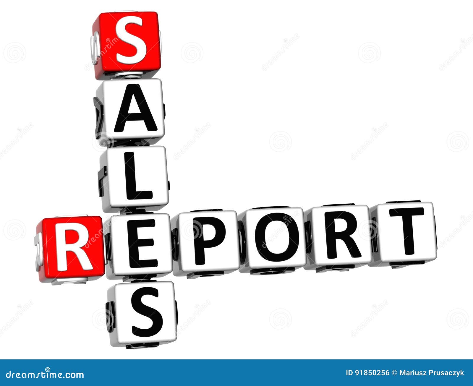 3D Sales Report Crossword stock illustration. Illustration of
