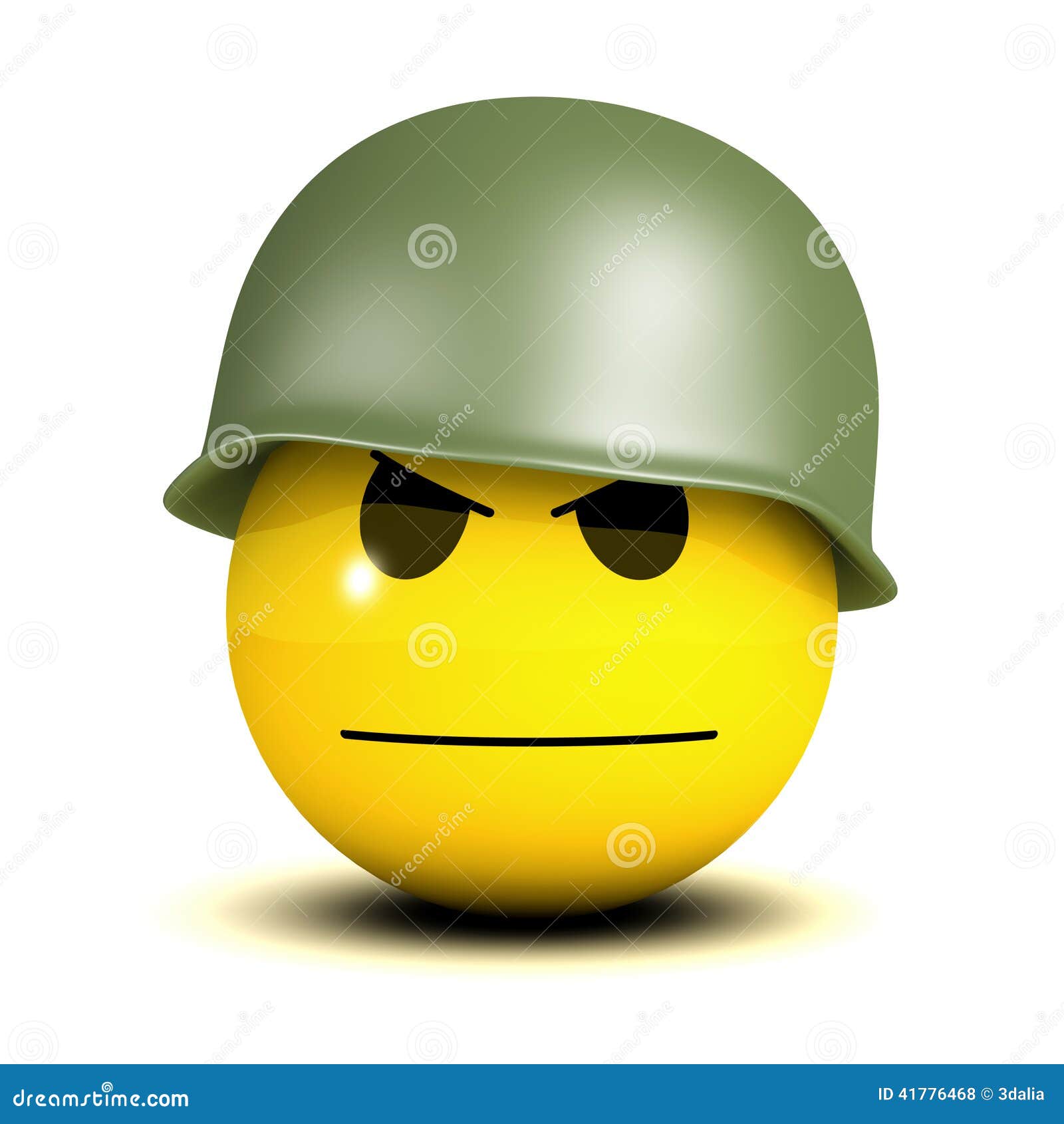 3d Serious smiley soldier stock vector. Illustration of army - 41776468