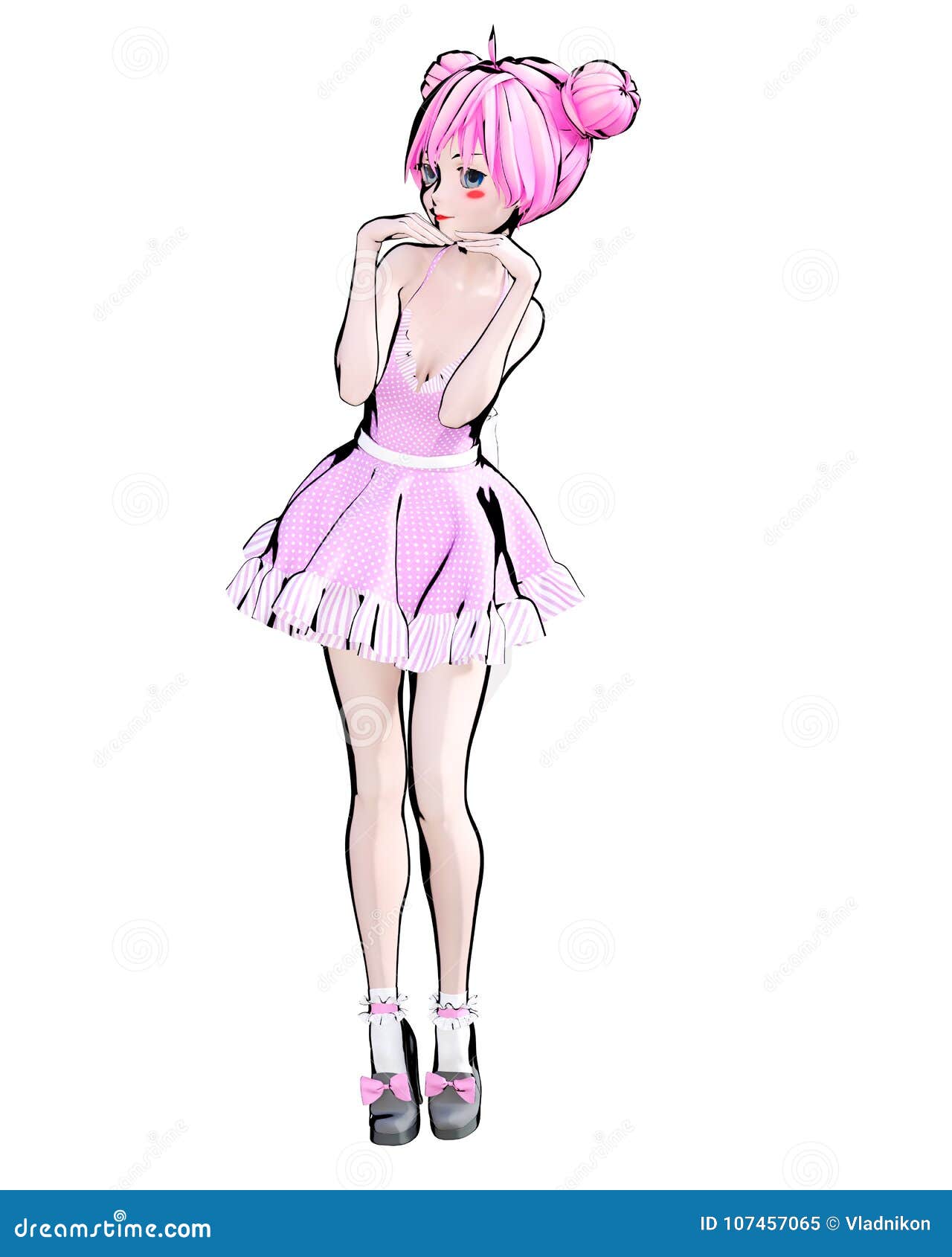 3D anime girl. stock illustration. Illustration of person - 107457065 3D anime girl. stock illustration. Illustration of person - 107457065