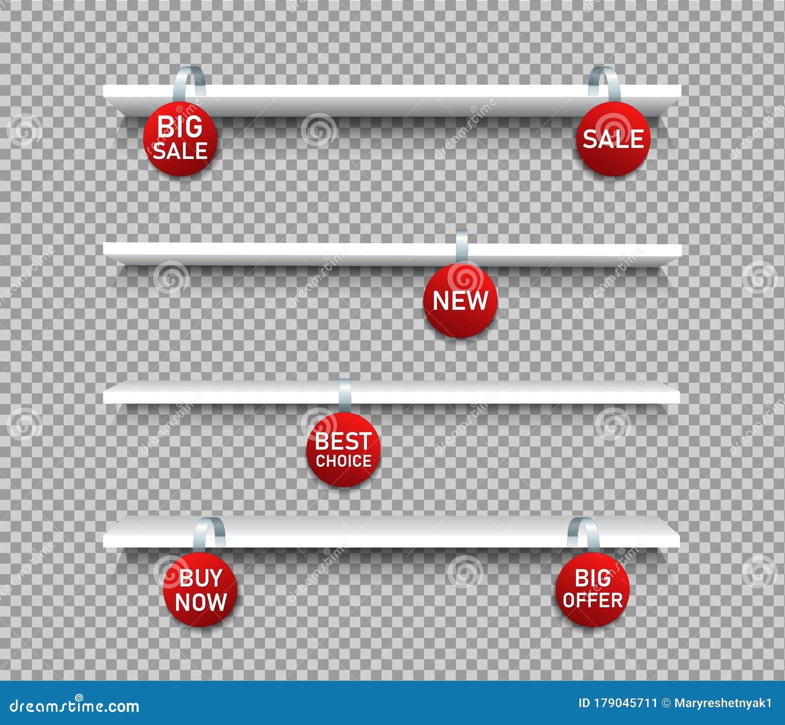 Download 3d Shelf Strip With Hanging Sale Wobler. Set Danglering Point Sign For Supermarket On ...