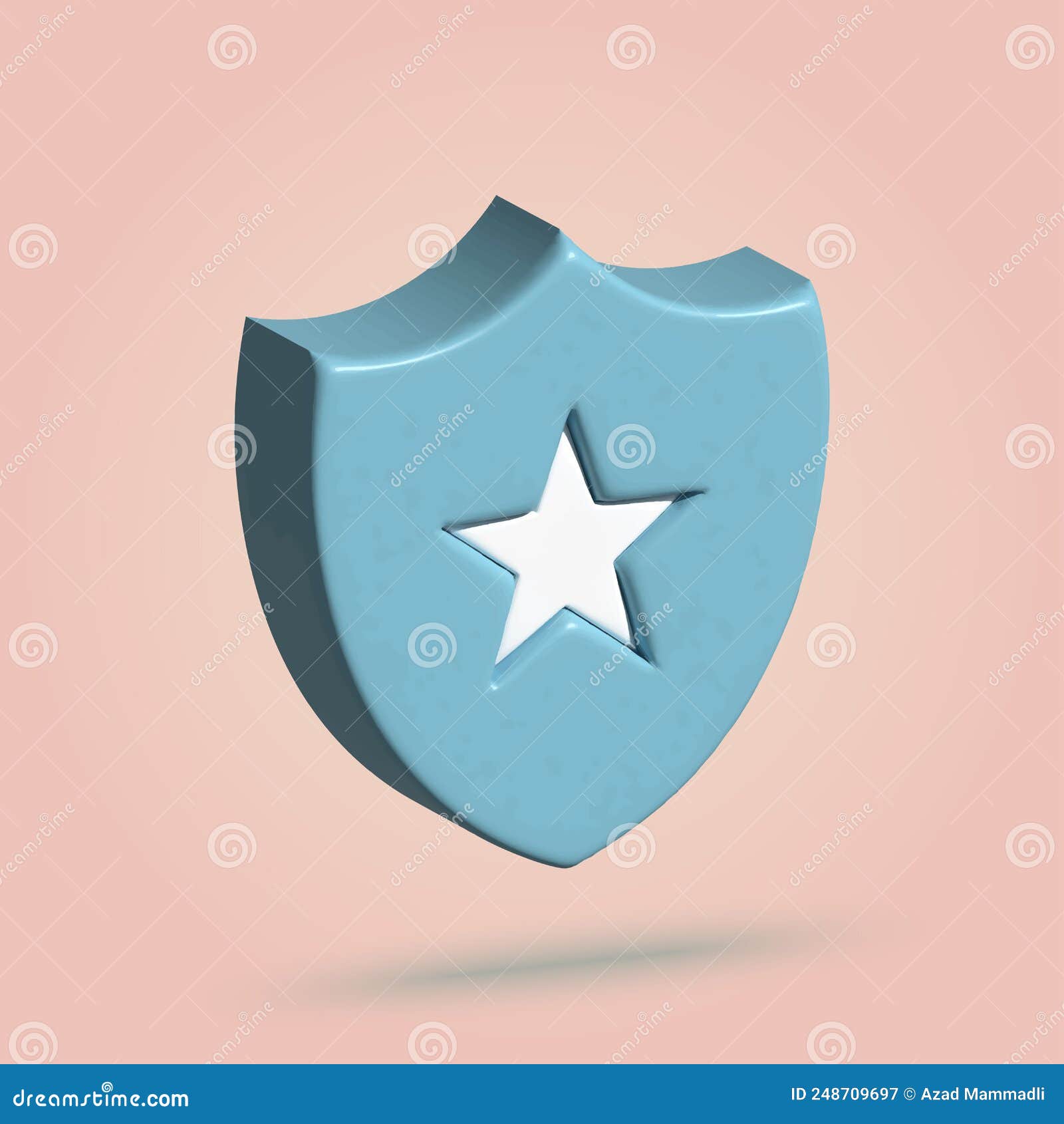 3d Shield Icon Symbol. Vector Stock Vector Illustration of protection