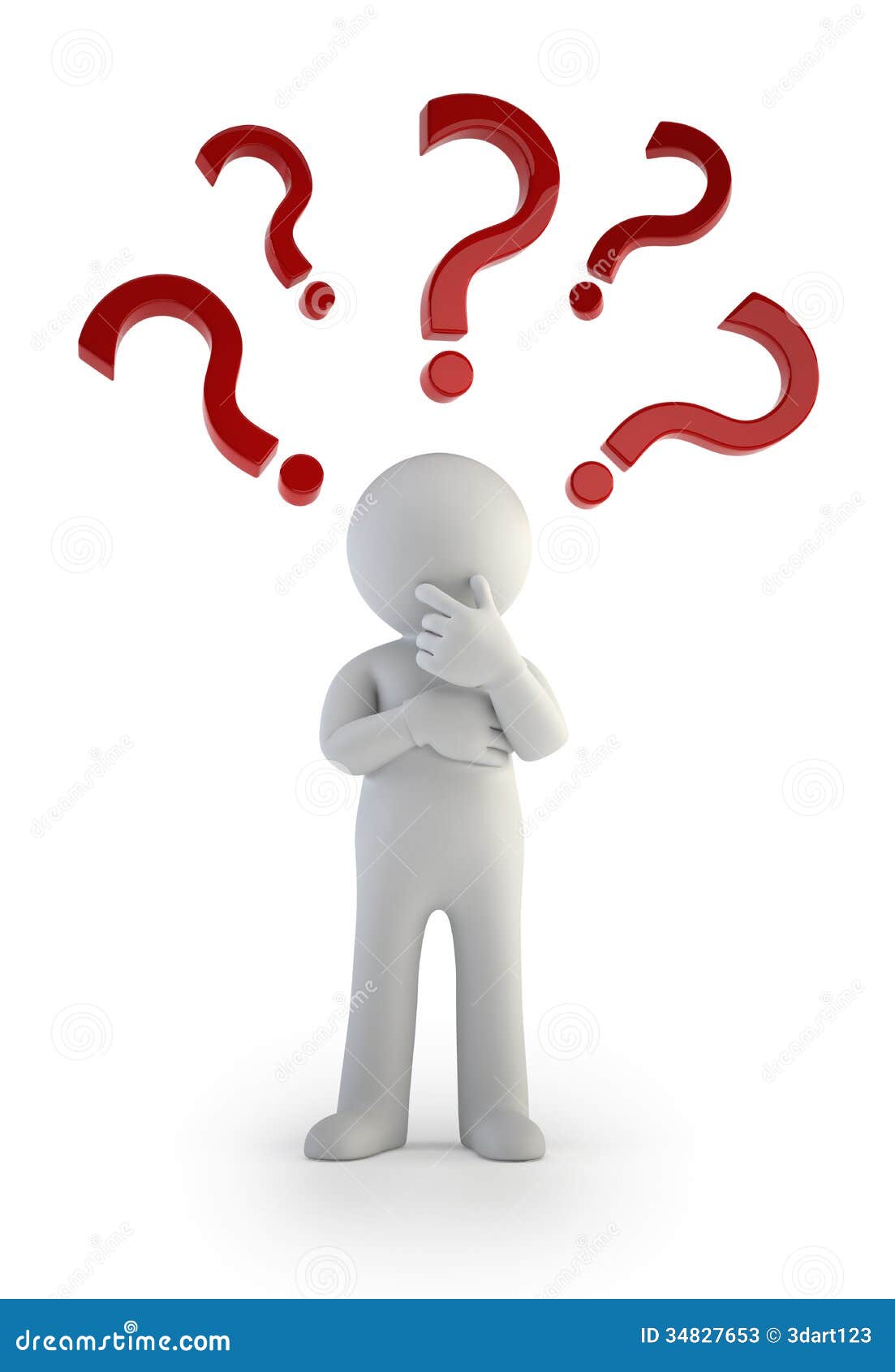 3d Small People - Question Mark. Confusion Stock Photos - Image: 34827653