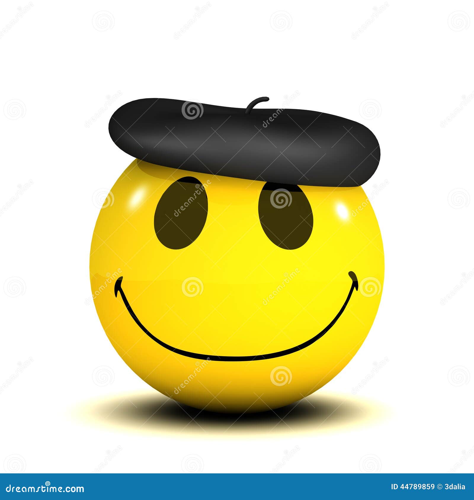 3d Smiley Beret Stock Illustration Image 44789859