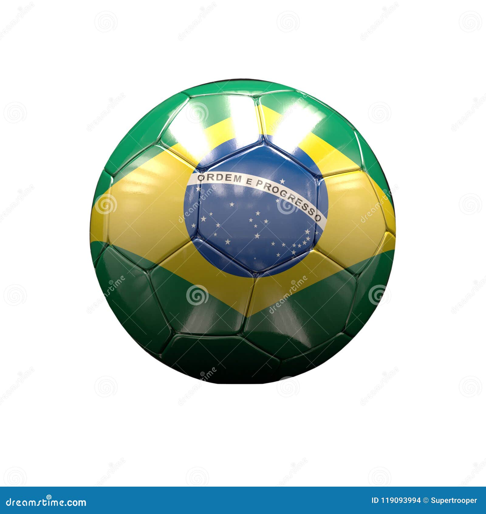 3d Soccer Ball with Brazil Flag Illustration Stock Illustration ...