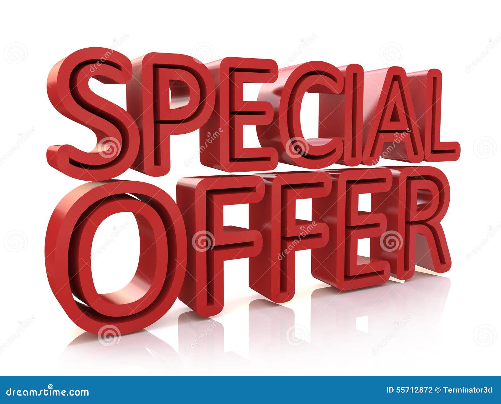 3d Special Offer Word On White Background Stock Illustration