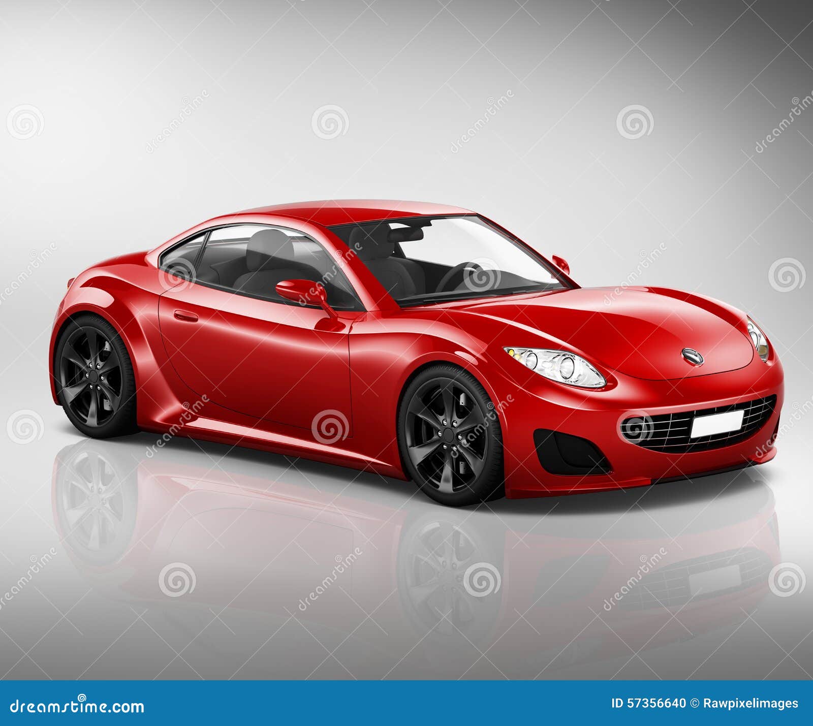 3D Sport Car Vehicle Transportation Illustration Concept Stock ...