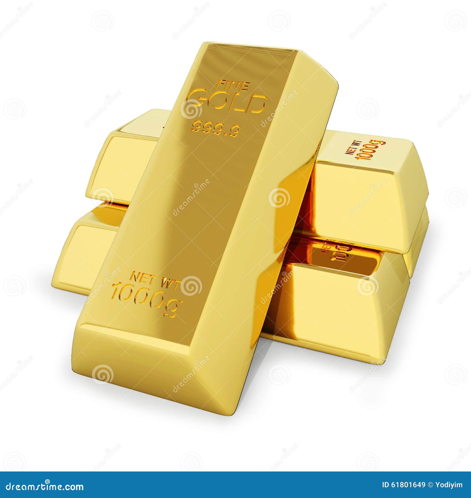 3d stack of gold bars. stock illustration. Illustration of savings ...