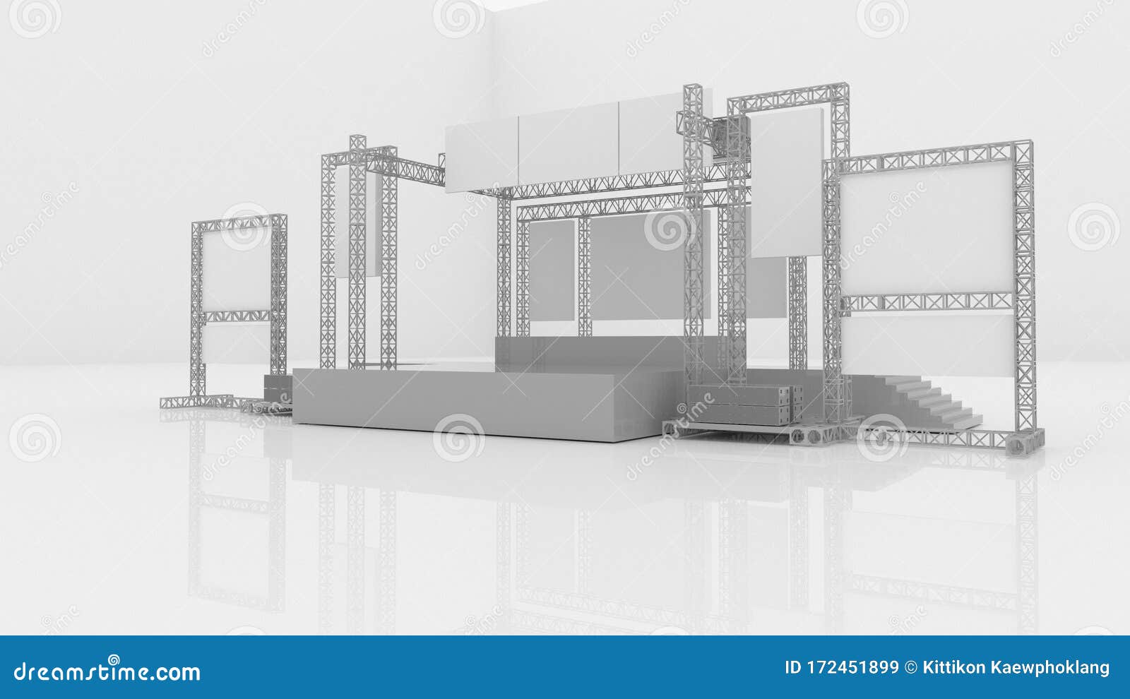 Download 3D Stage, Stage Podium On White Background, Stage Mockup ...
