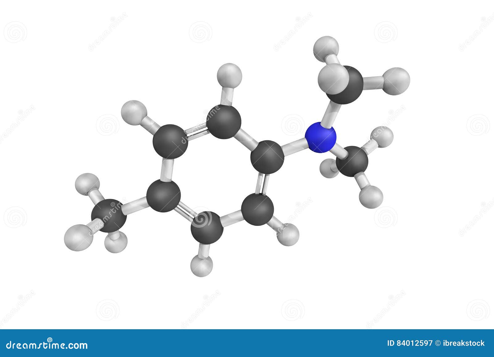 3d N,n-dimethyl-p-toluidine, A ... Clear Colorless Of Structure