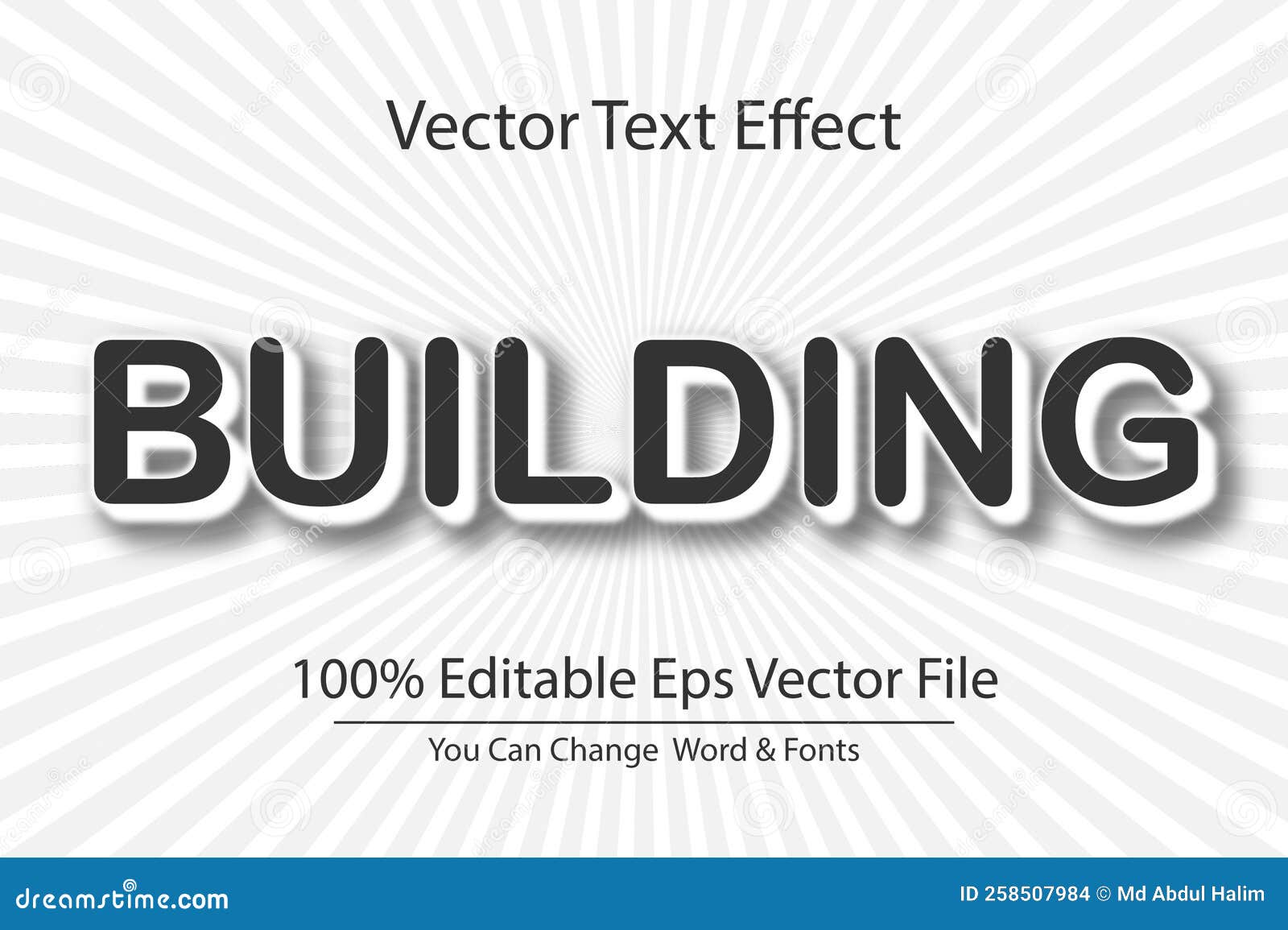 3d style editable text effect 