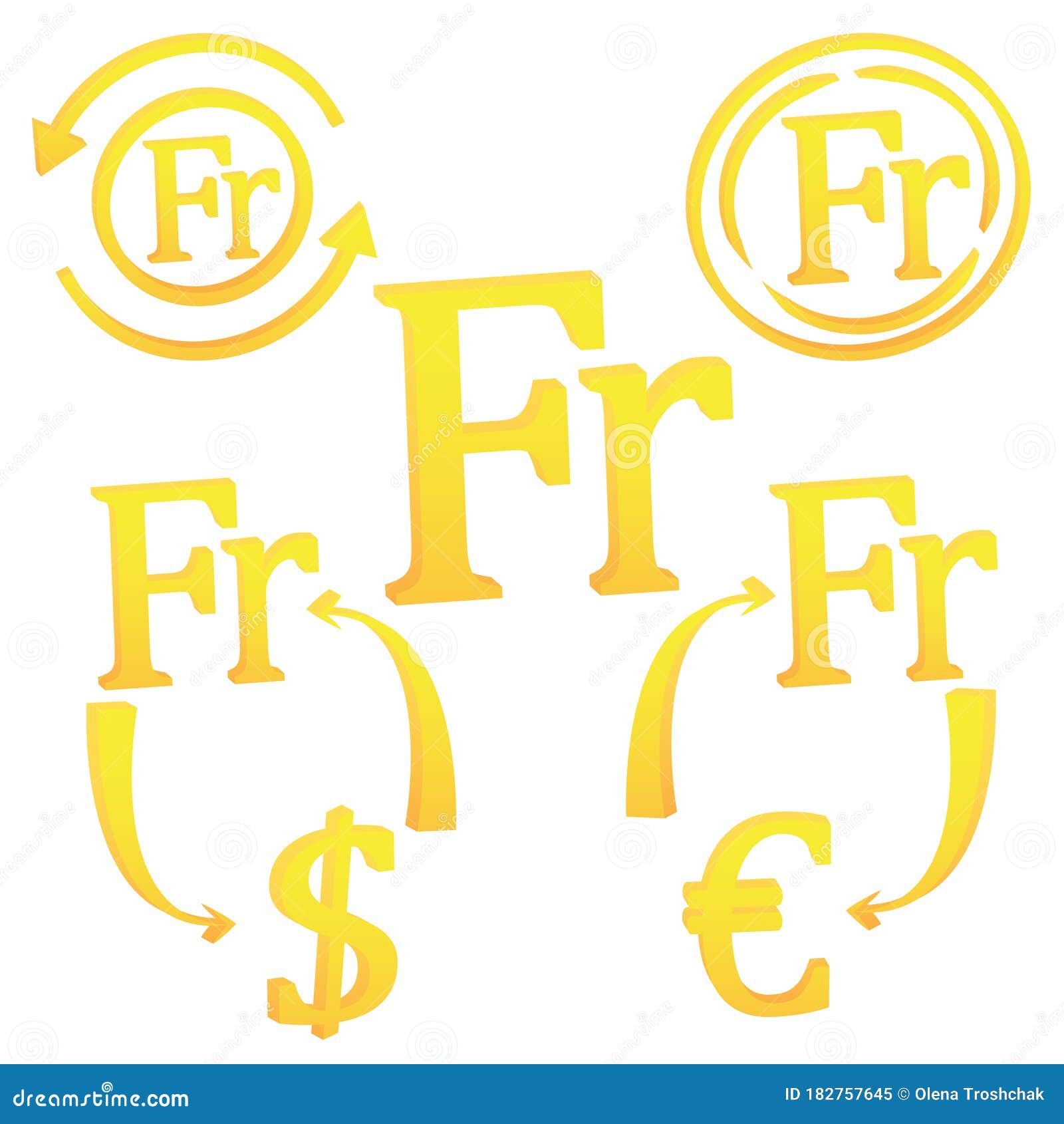3d-swiss-frank-switzerland-symbol-currency-set-unit-icon-stock-vector