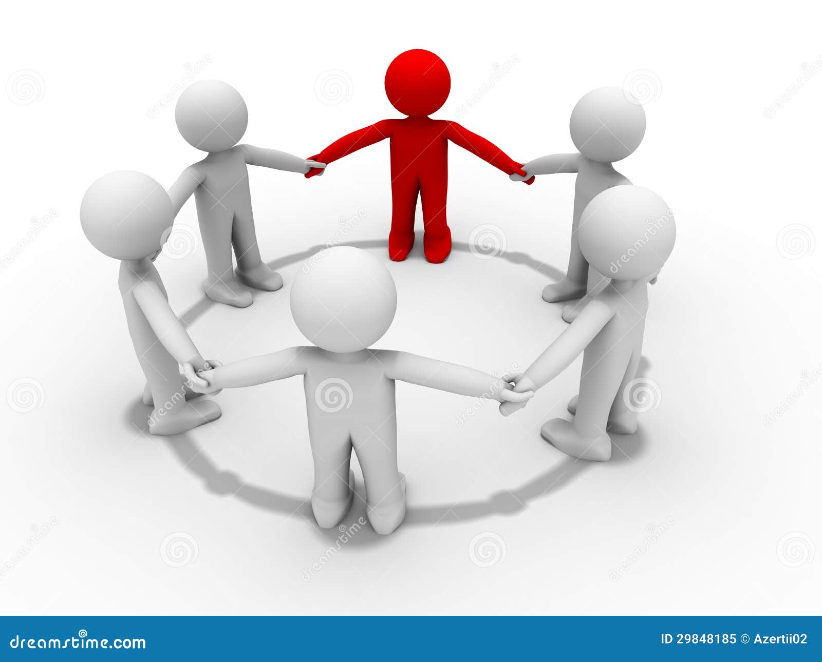 3d team leader stock illustration. Image of leader, circle 29848185