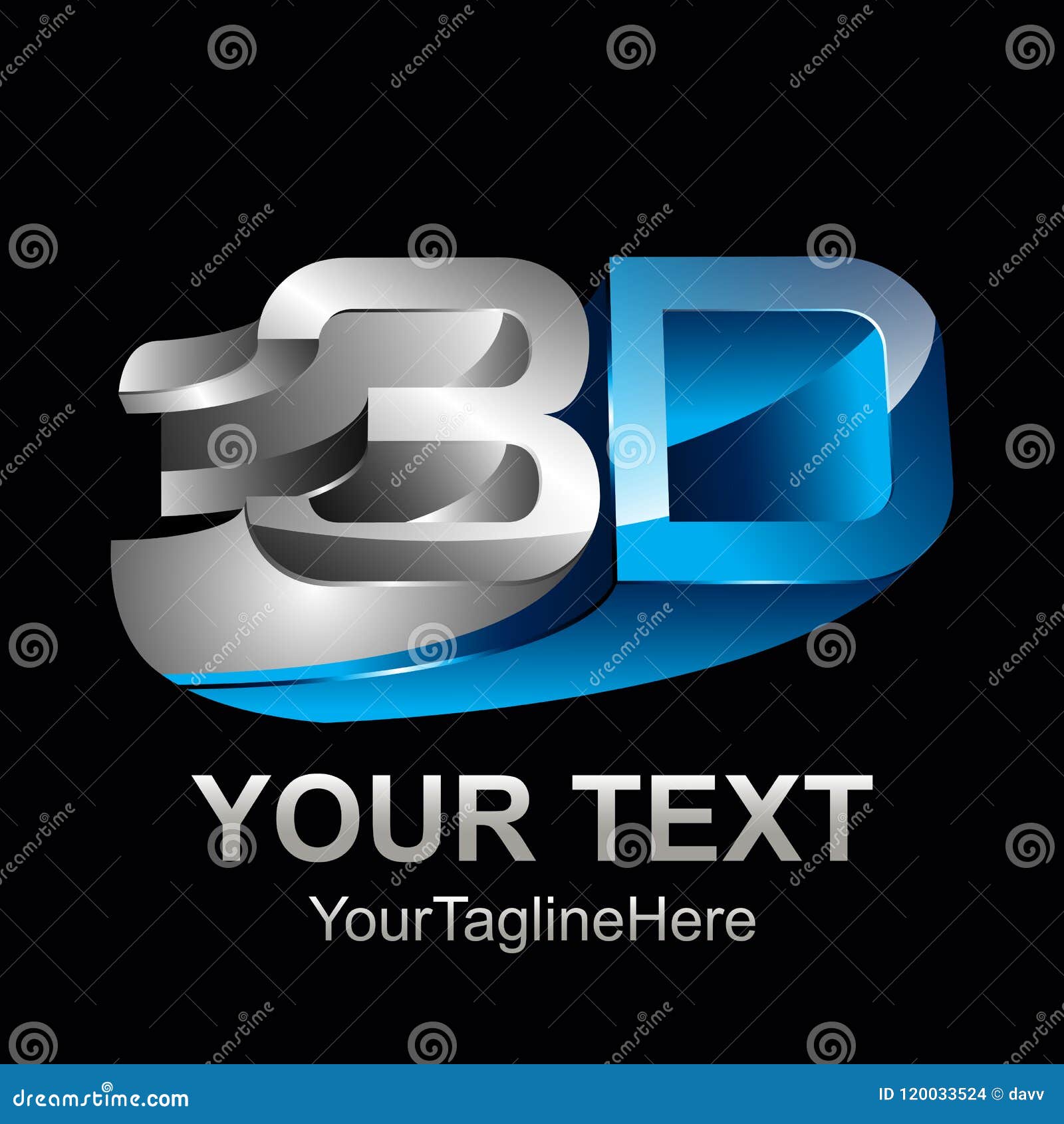 3d text   icon logo . 3d  rengering