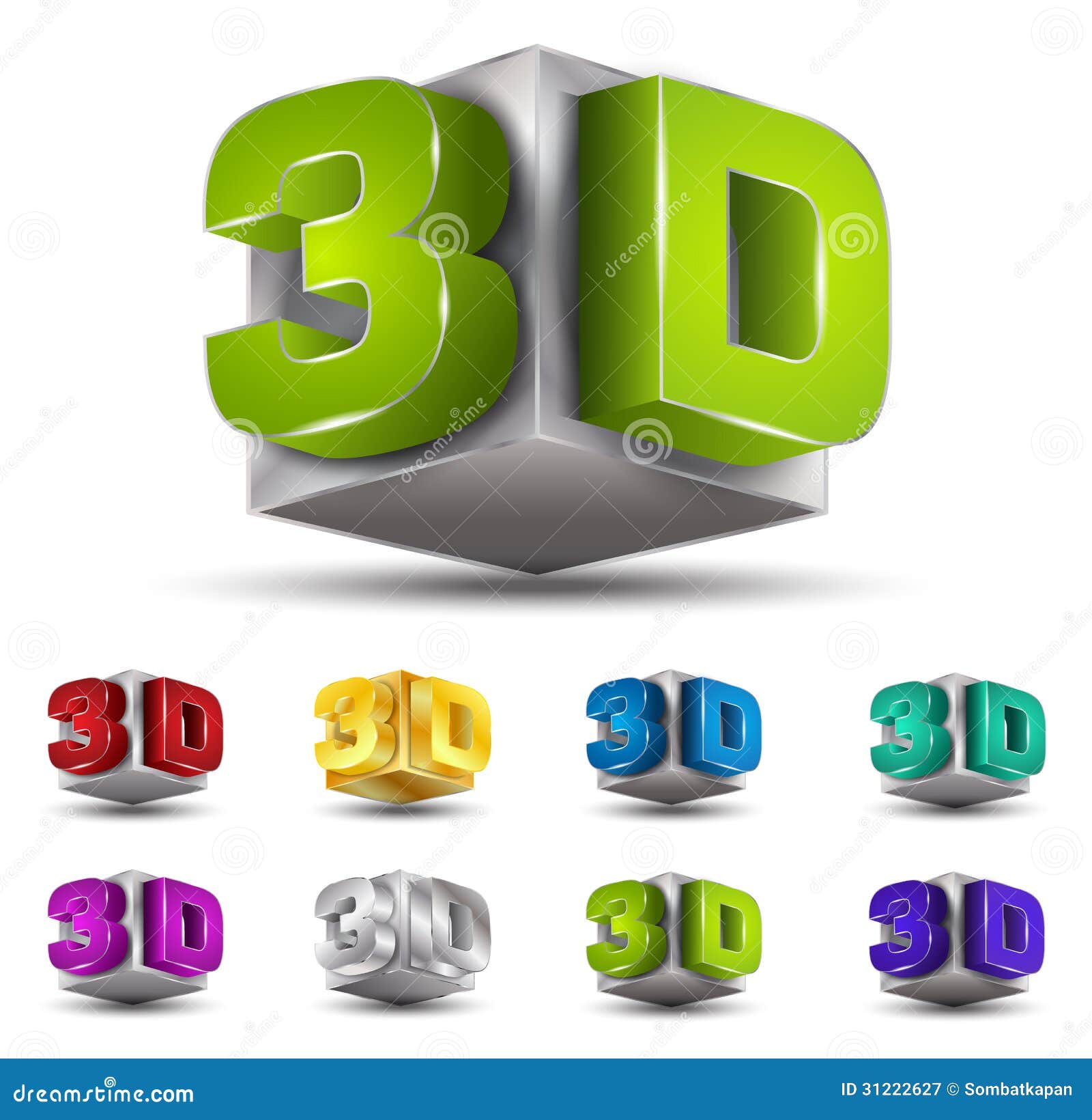 Download 3D text vector stock vector. Illustration of clipart - 31222627