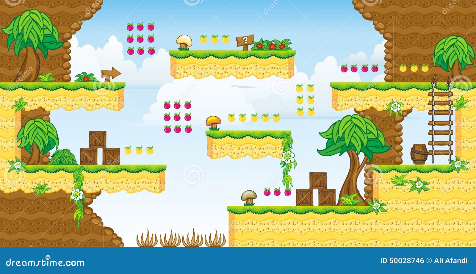 Plataforma jogo tileset 20 imagem vetorial de aliafandi© 97647490