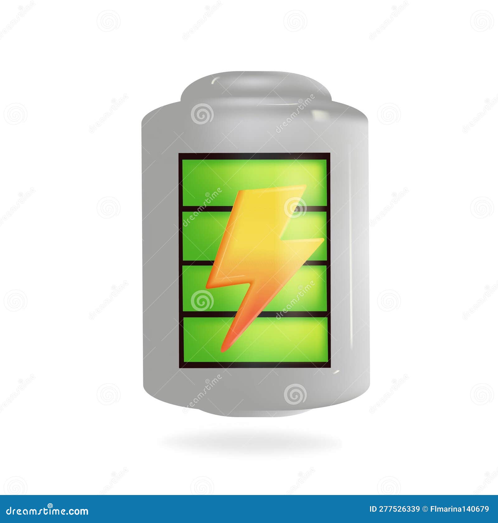 3d Vector Green Ecological Battery, Green Energy, Clean Energy