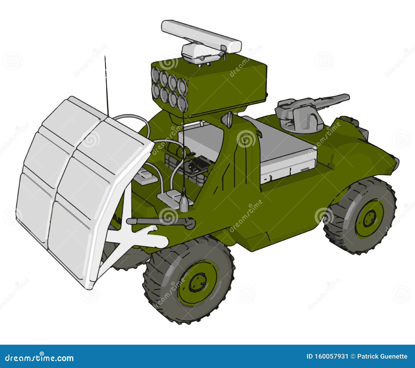 Download 3D Vector Illustration Of A Military Missile Launch Vehicle Stock Vector - Illustration of ...