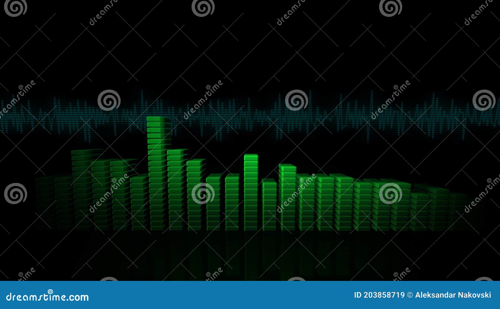 3D VU Meters Green, 3d Illustration Stock Illustration Illustration