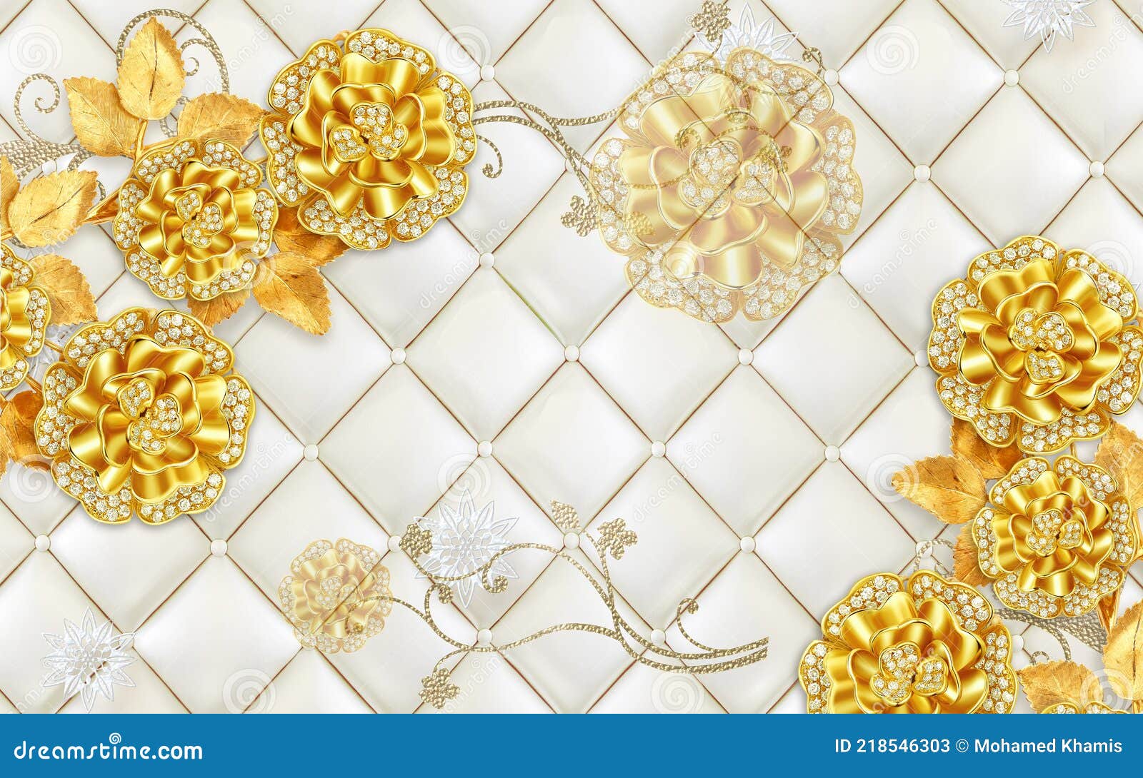 Download A Yellow Background With Colorful Diamonds Wallpaper