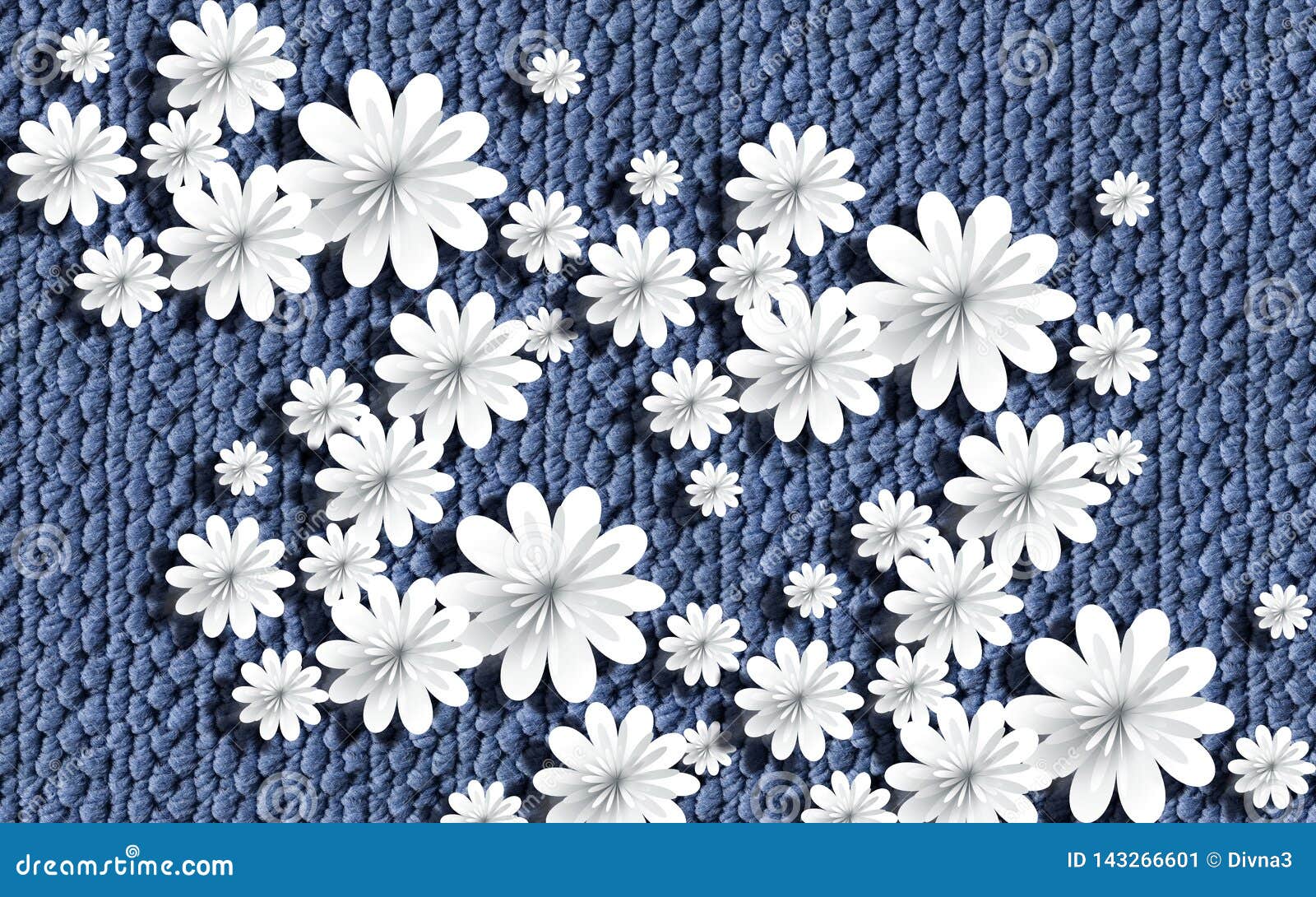 3d Wallpaper, Paper Flowers on Knitted Texture. Stock Illustration - Illustration of handmade, floral: 143266601 3d Wallpaper, Paper Flowers on Knitted Texture. Stock Illustration - Illustration of handmade, floral: 143266601