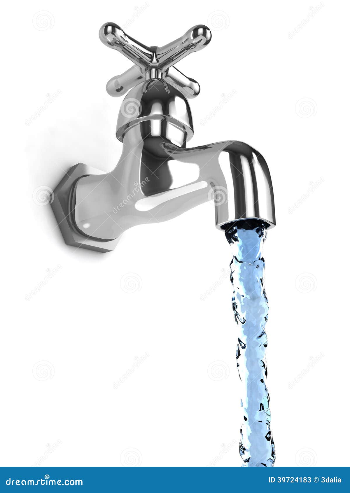 3d Water from tap stock illustration. Illustration of chrome - 39724183