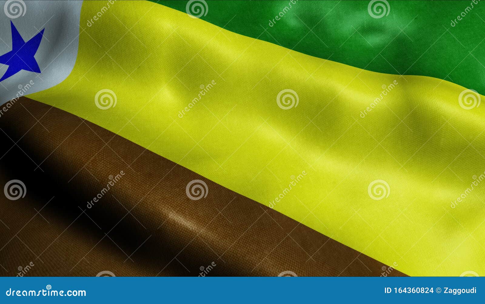 3d waving brazil city flag of parauapebas closeup view