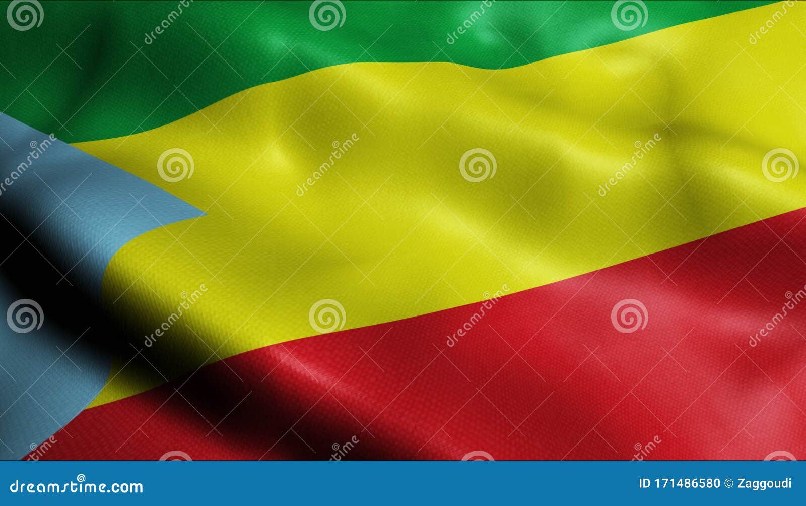 3d waving colombia city flag of pradera closeup view