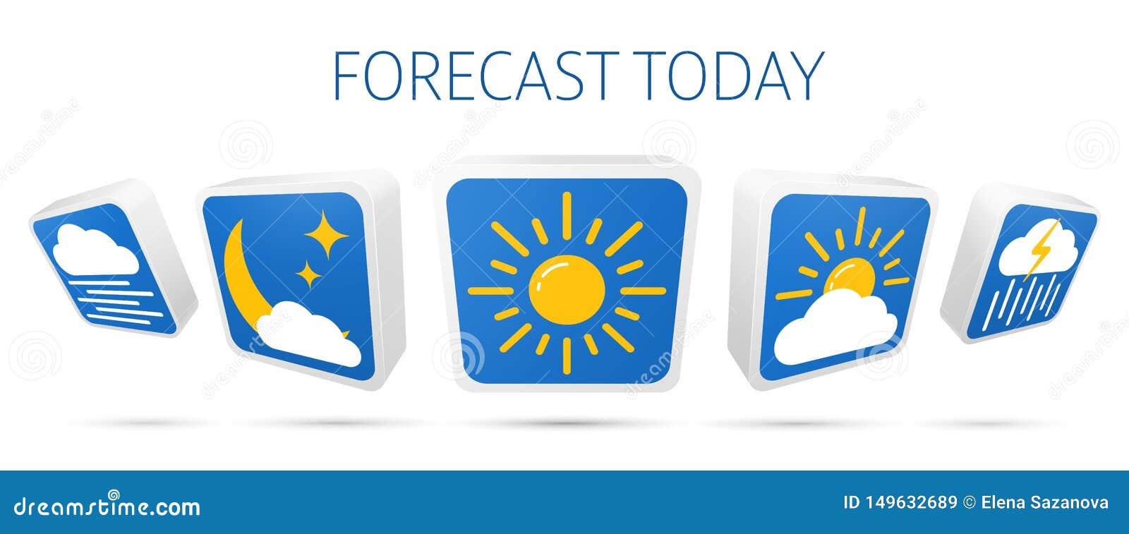Download 3d Weather Forecast Vector Icons Set Stock Vector ...