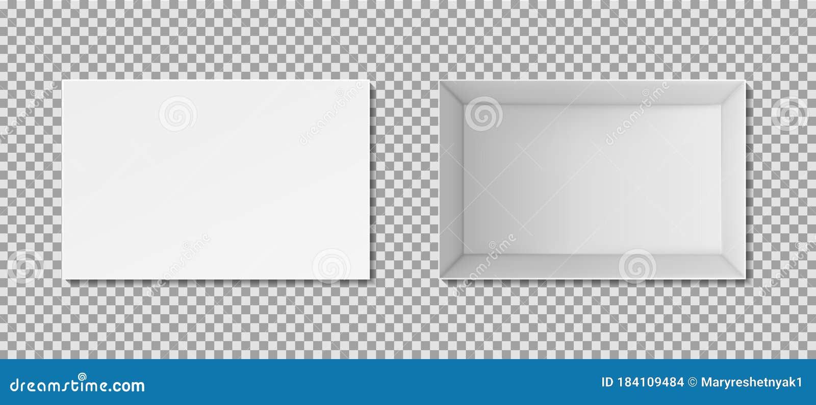 Download 3d White Box Mockup With Top, Inside View. Open Square ...