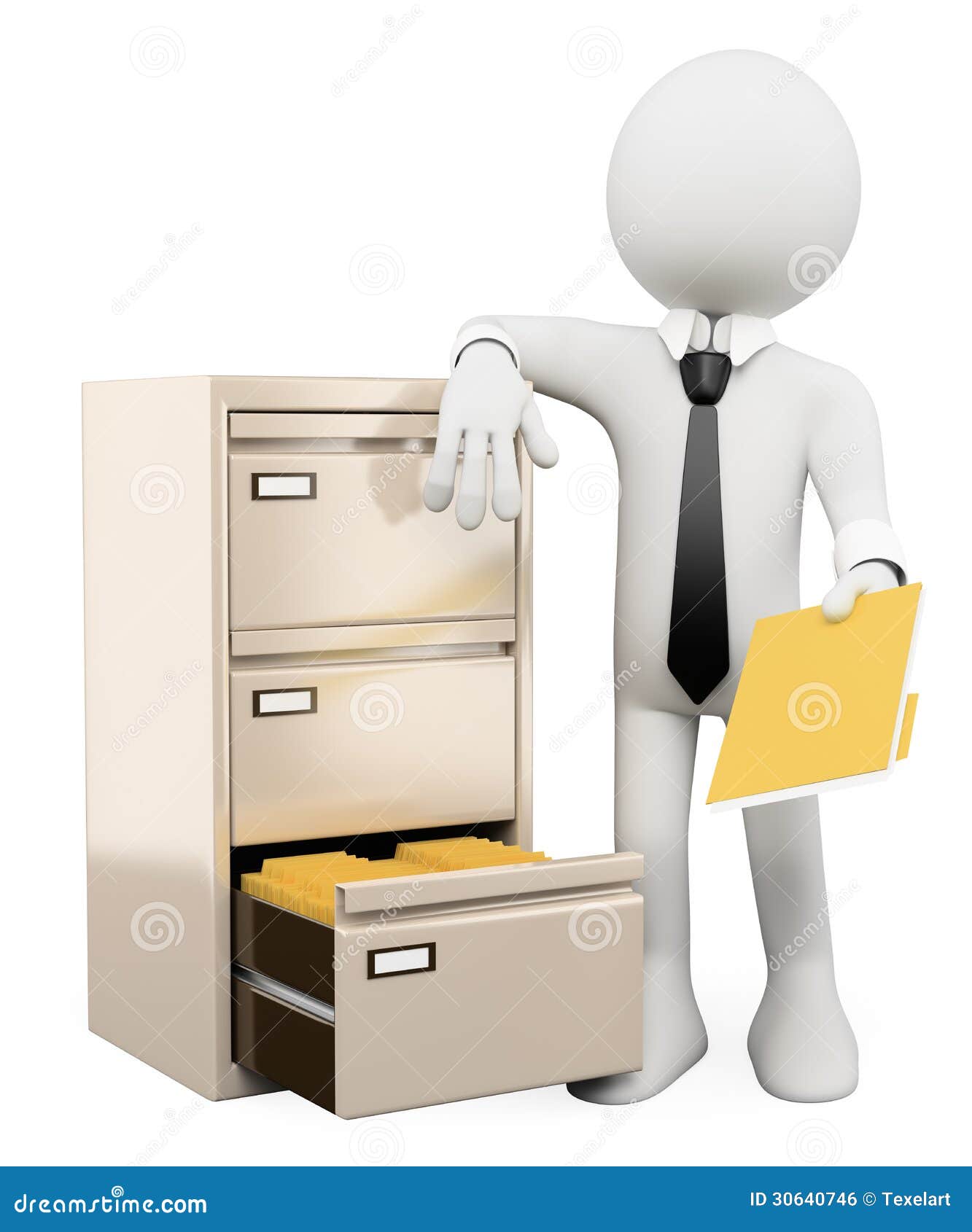 3D White People. File Cabinet Royalty Free Stock Image ...