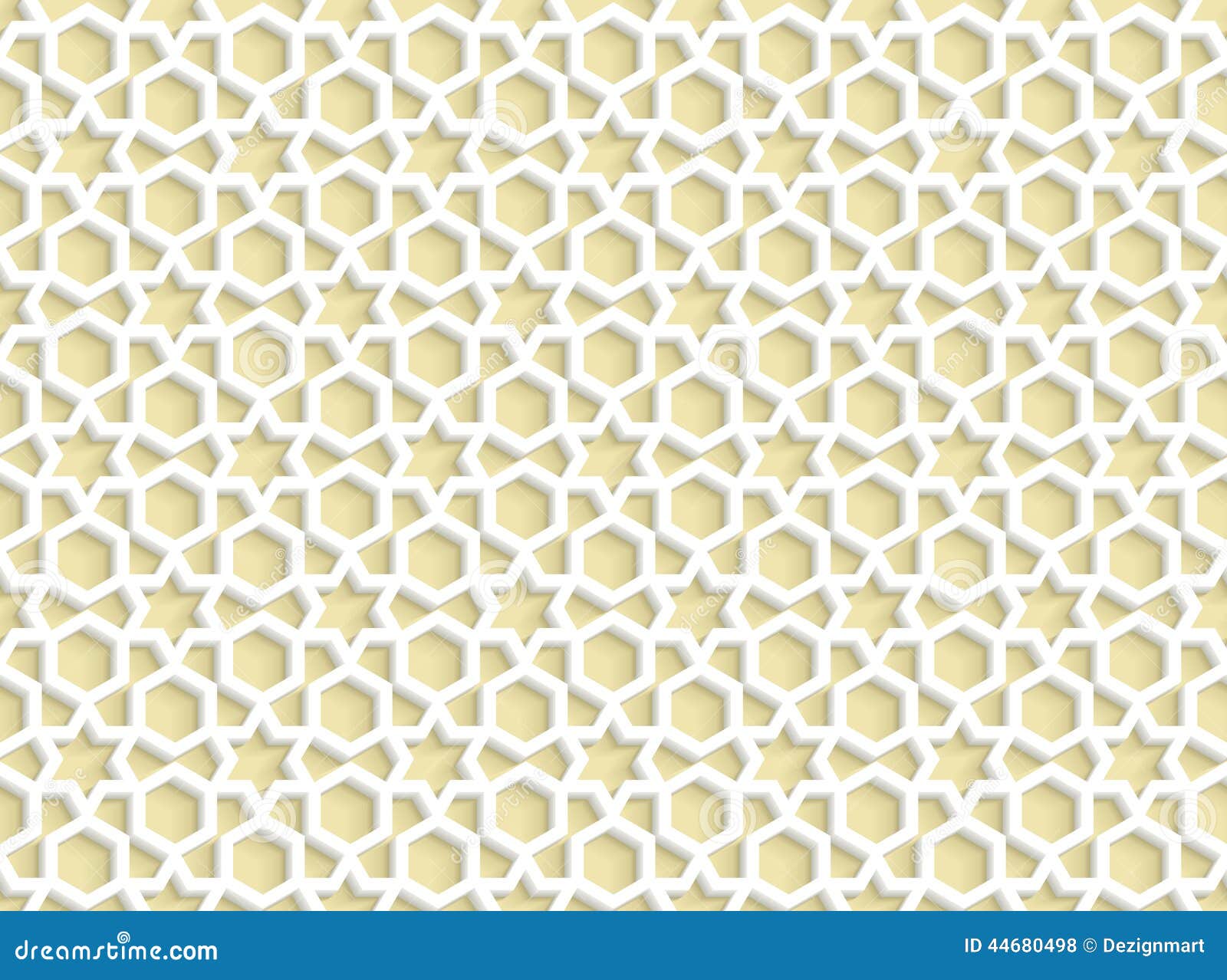 3d White Seamless Pattern In Arabic Style Stock 