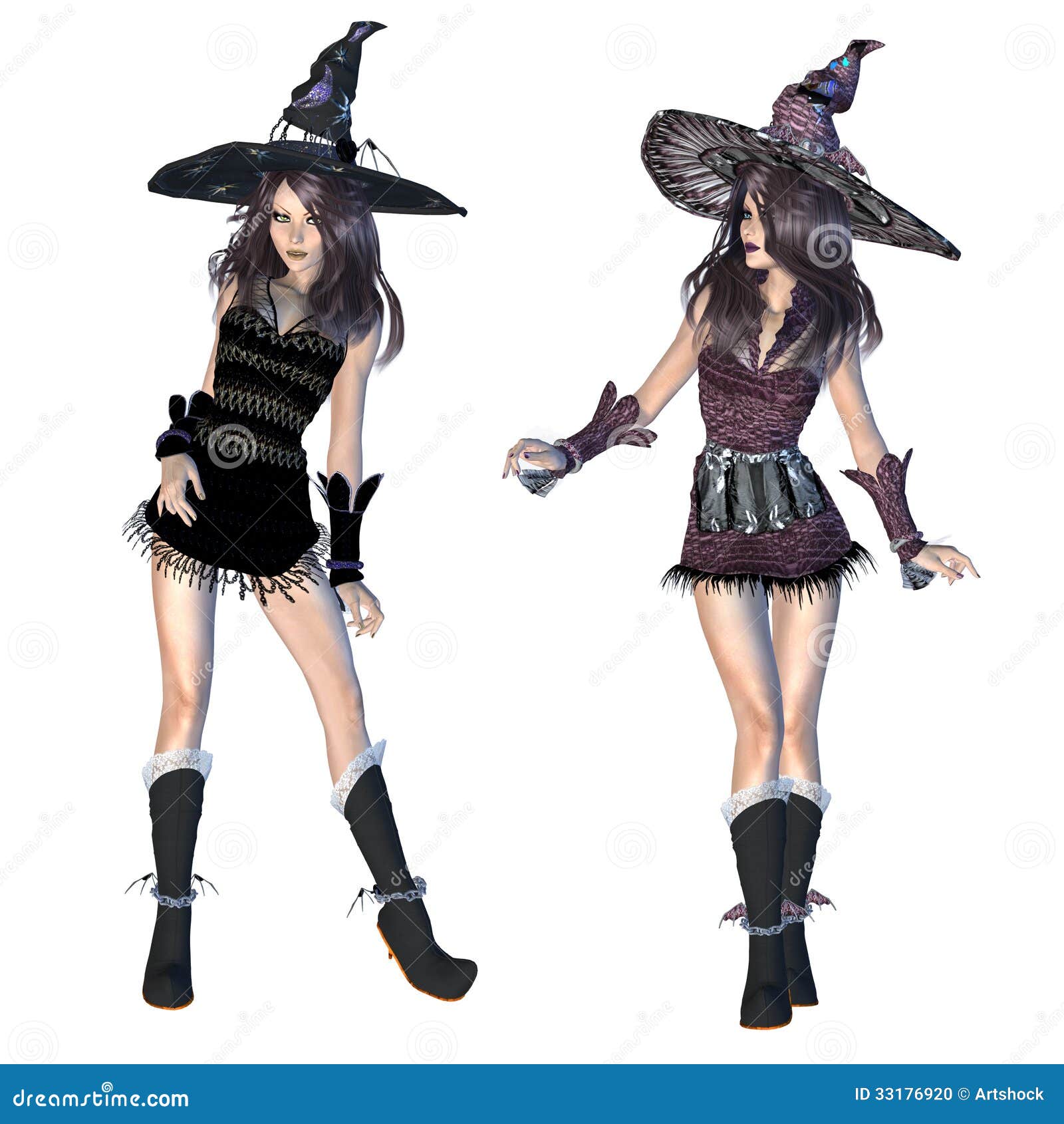 3d witch stock illustration. Illustration of happy, fashion - 33176920
