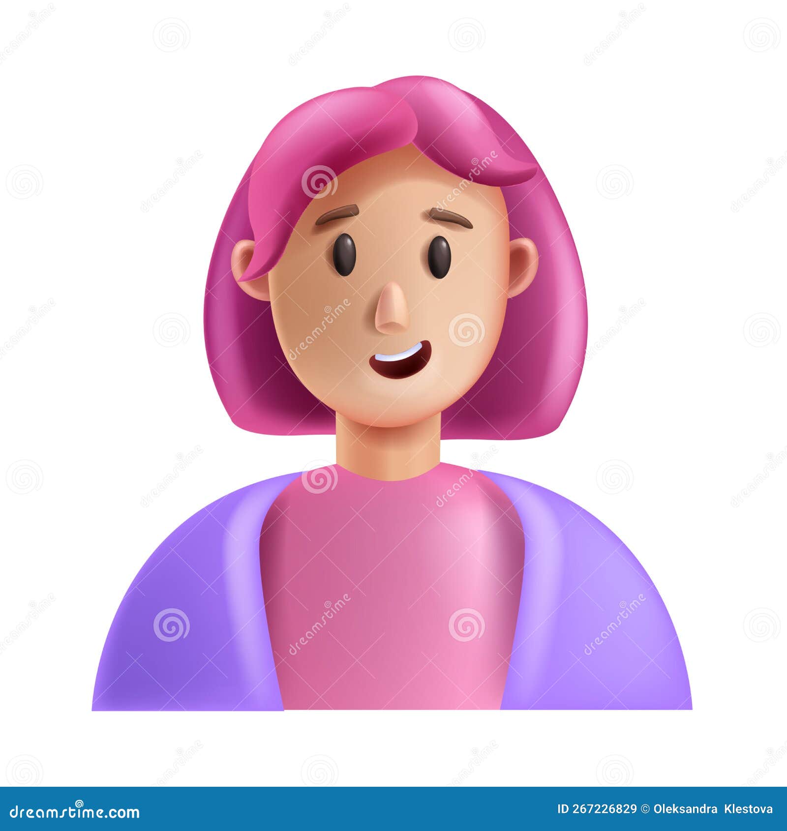 Happy girl avatar funny child profile picture Vector Image