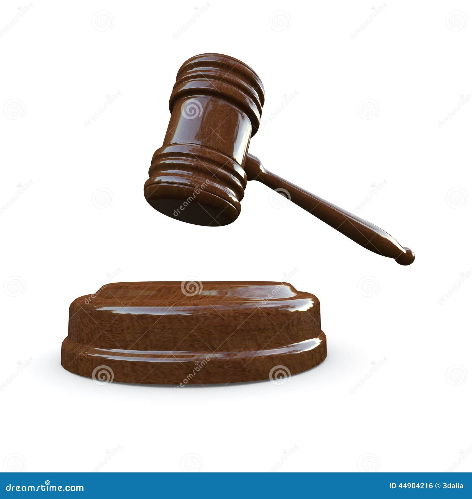 3d Wooden Auctioneers Hammer Stock Illustration Illustration of