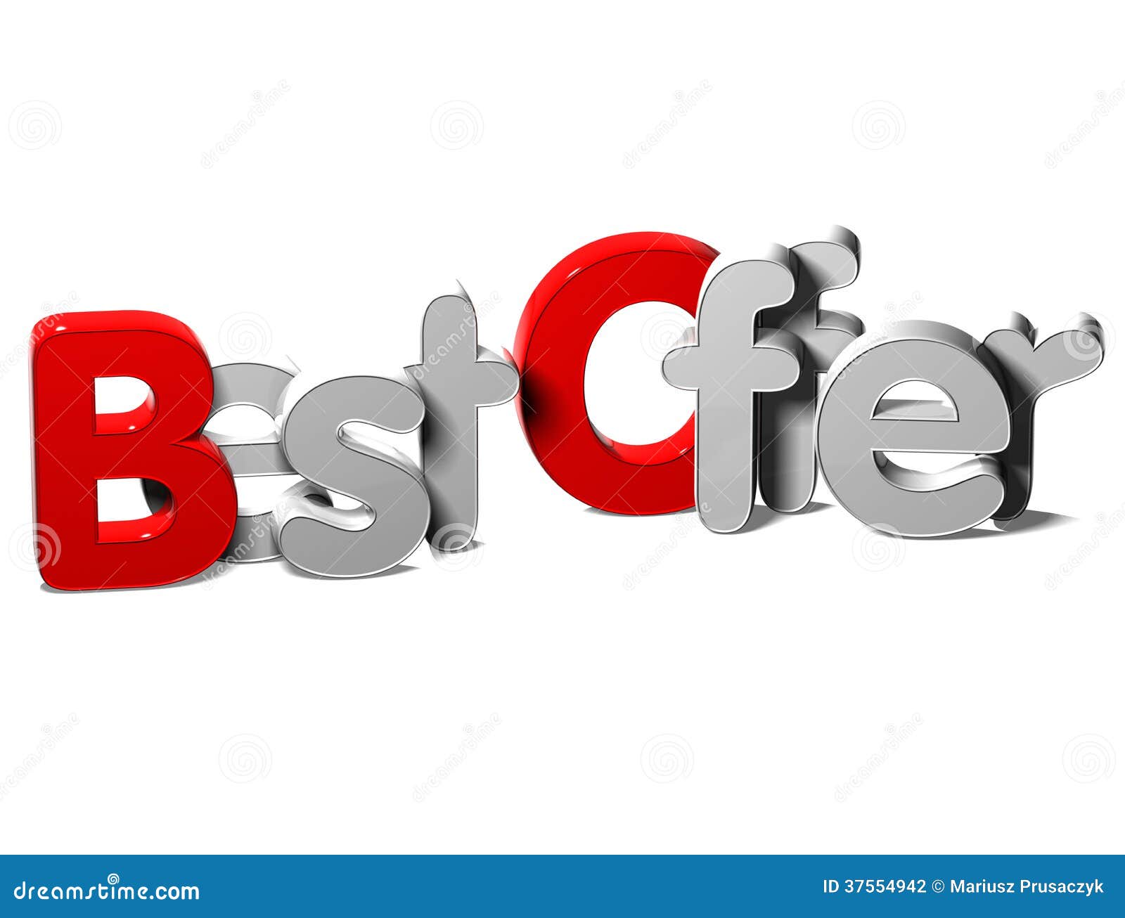 3d word best offer on white background