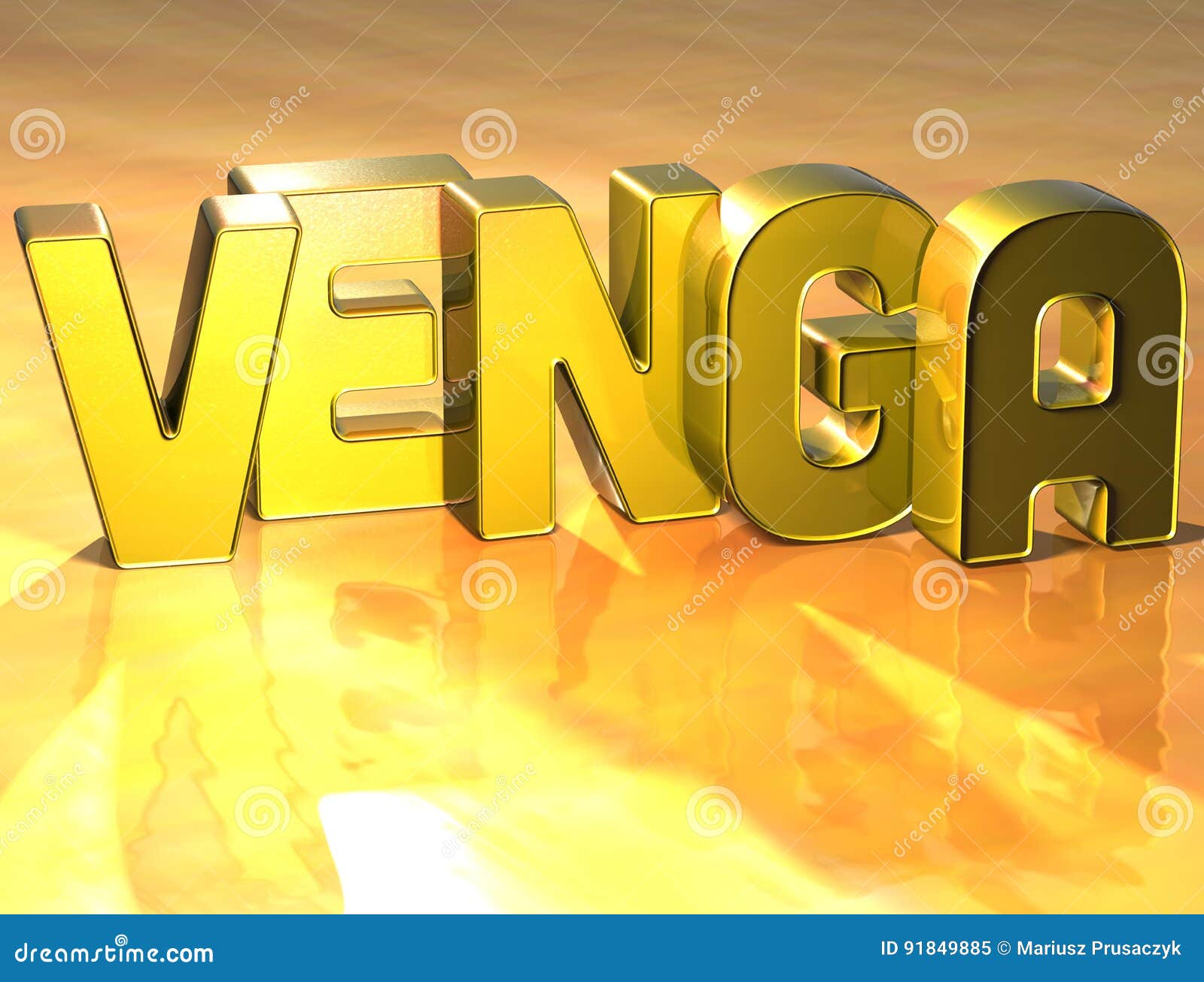 3D Word Come in Spanish Language on Yellow Background Stock