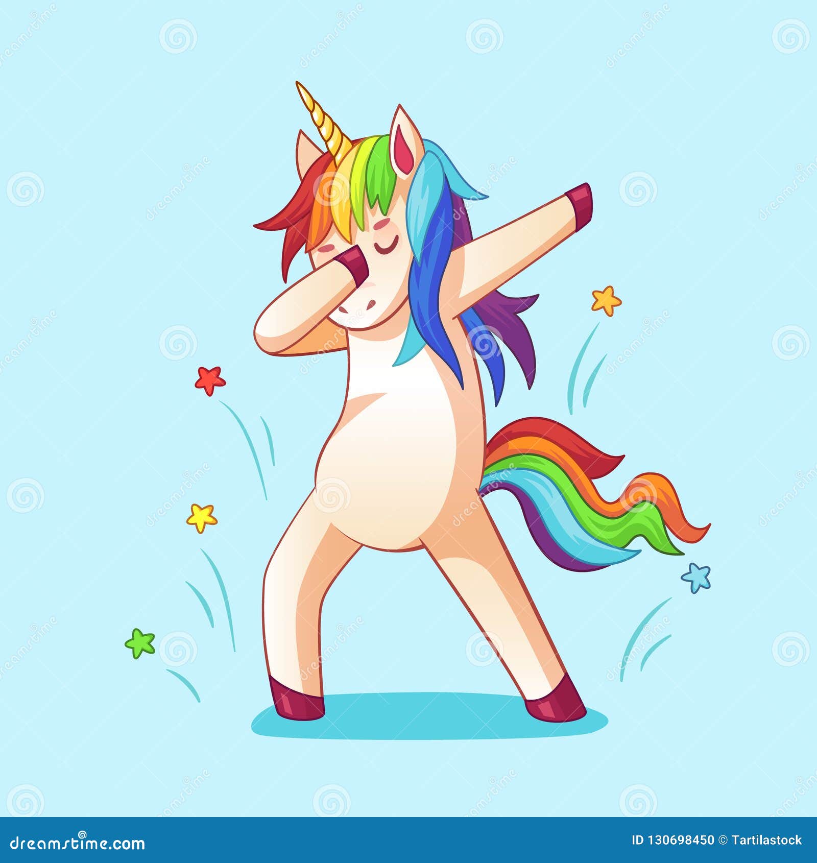 dabbing unicorn. dab dancing meme pose, dreamy horse in cool glasses. memes dance cartoon  