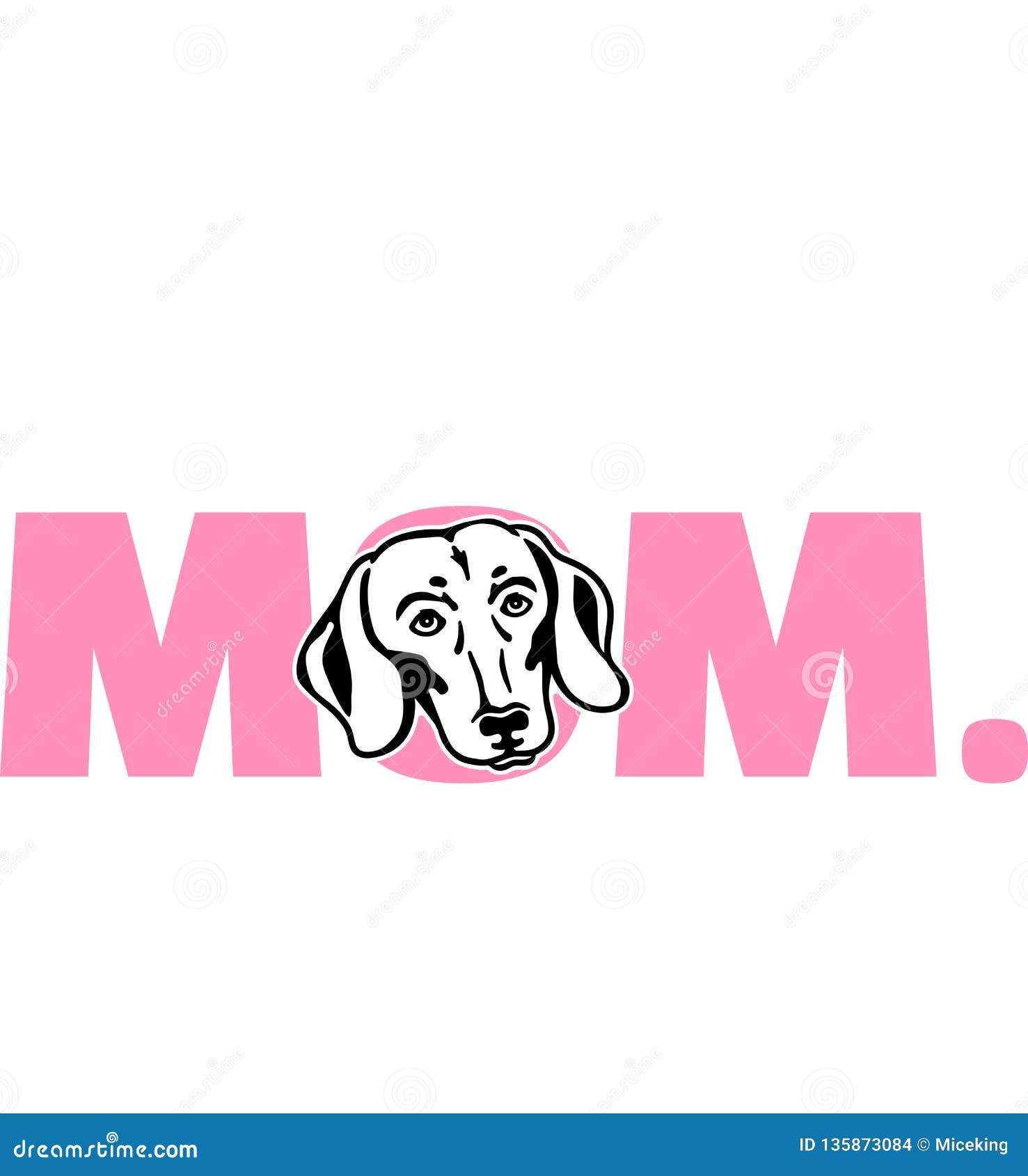 Download Dachshund best Mom stock vector. Illustration of vector - 135873084