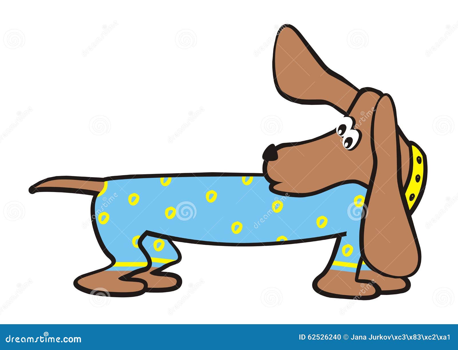 Dachshund and clothes stock vector. Illustration of background 62526240