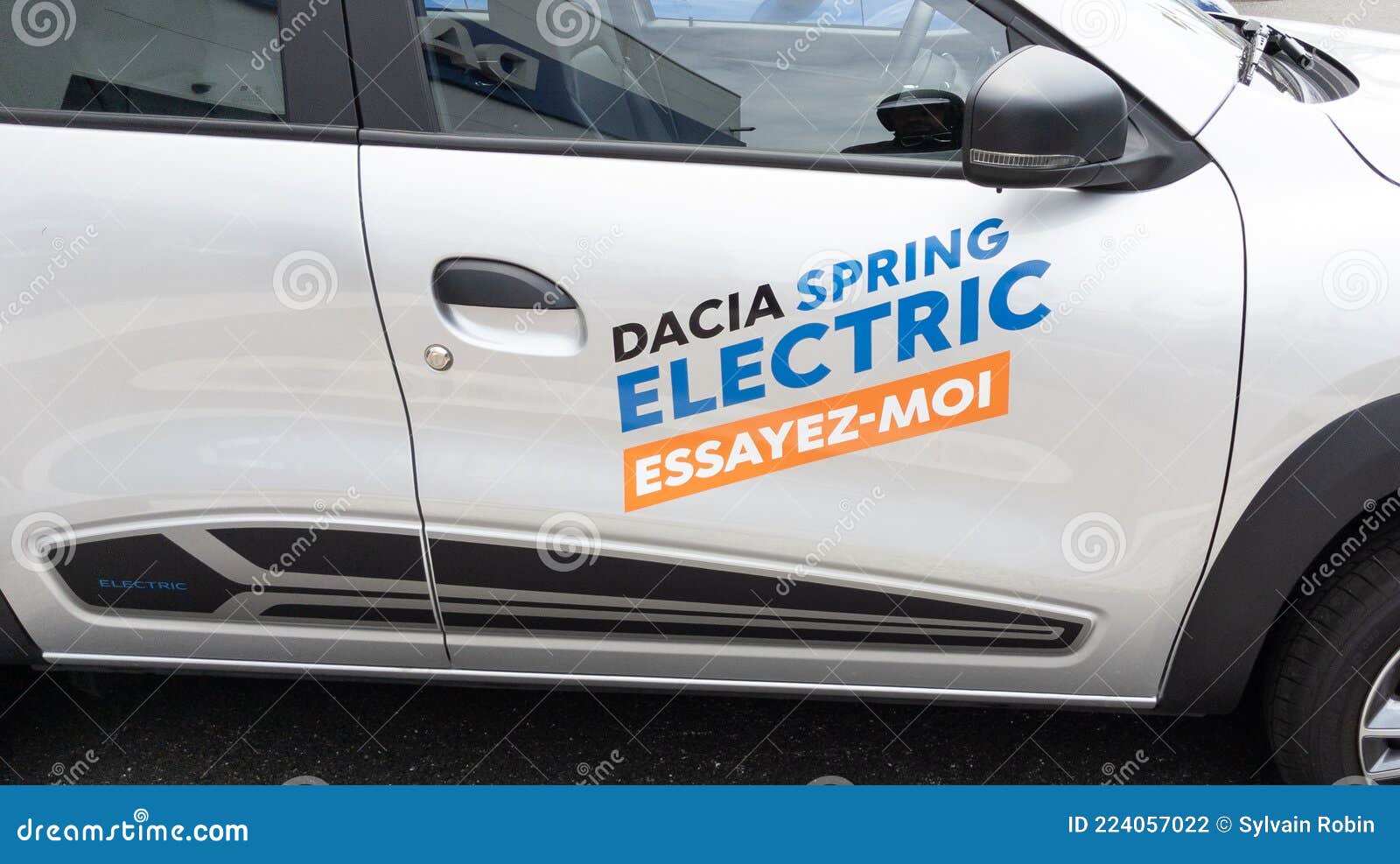 Dacia Spring Electric Try Me Aufkleber Logo Marke Und Text Zeichen