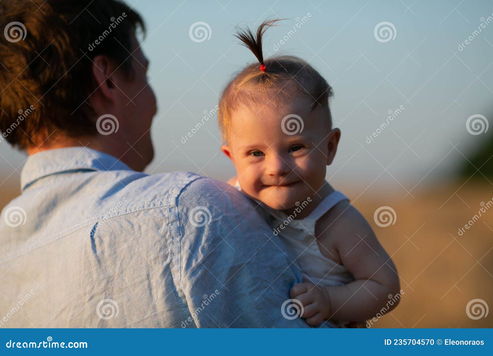 Dad and Daughter with Down Syndrome Stock Photo Image of nature