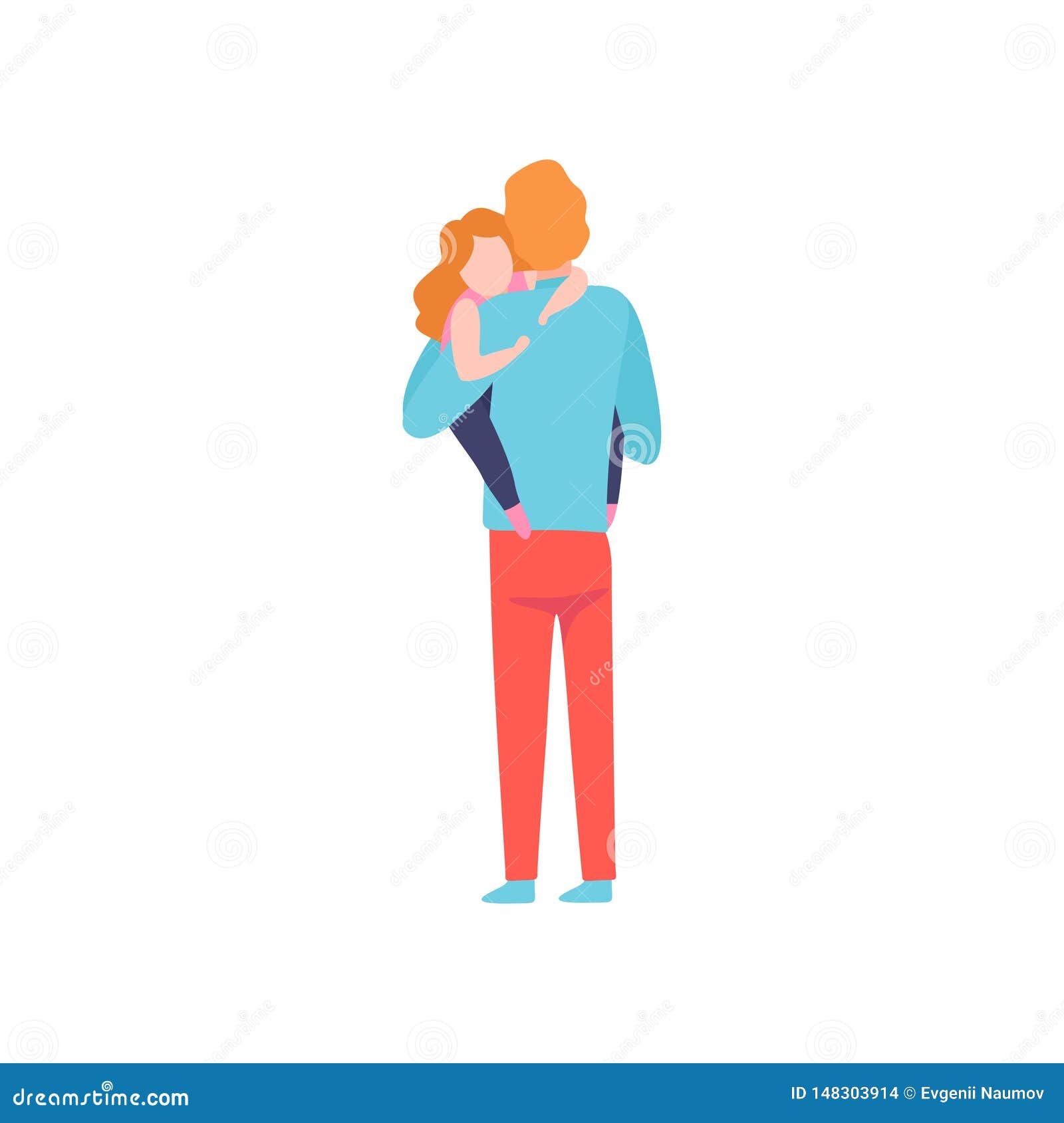 Download Dad Holding His Little Daughter On His Hands, Father ...