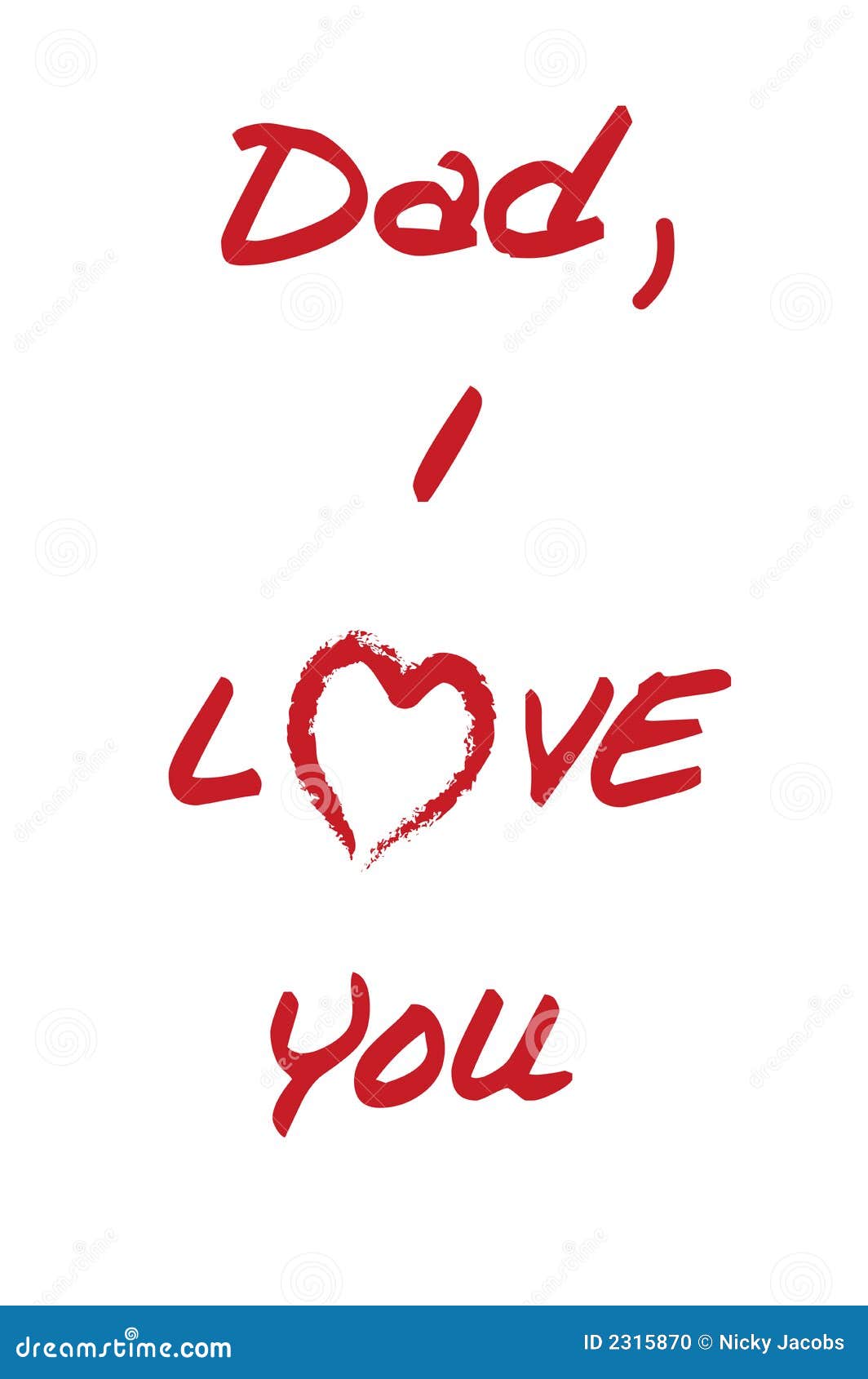 Dad I Love You Stock Vector Illustration Of Papa Love