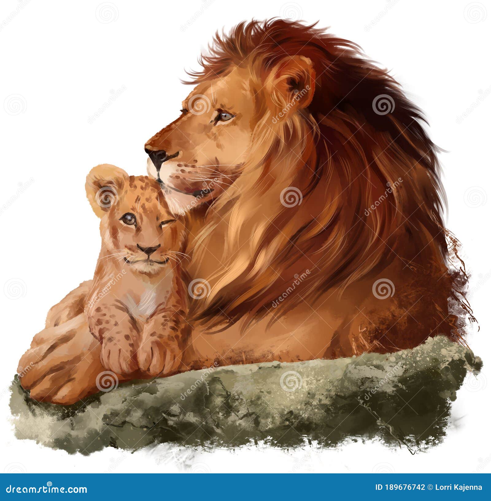 Lion Mother and Cub Art Print, Lion Drawing, Lion Love, Wildlife Art, Gift  for Mum, Fine Art Print, - Etsy