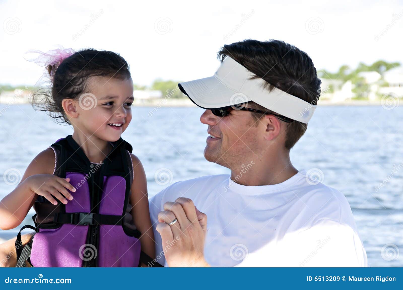 Father And Daughter On Caribbean Vacation Stock Images 