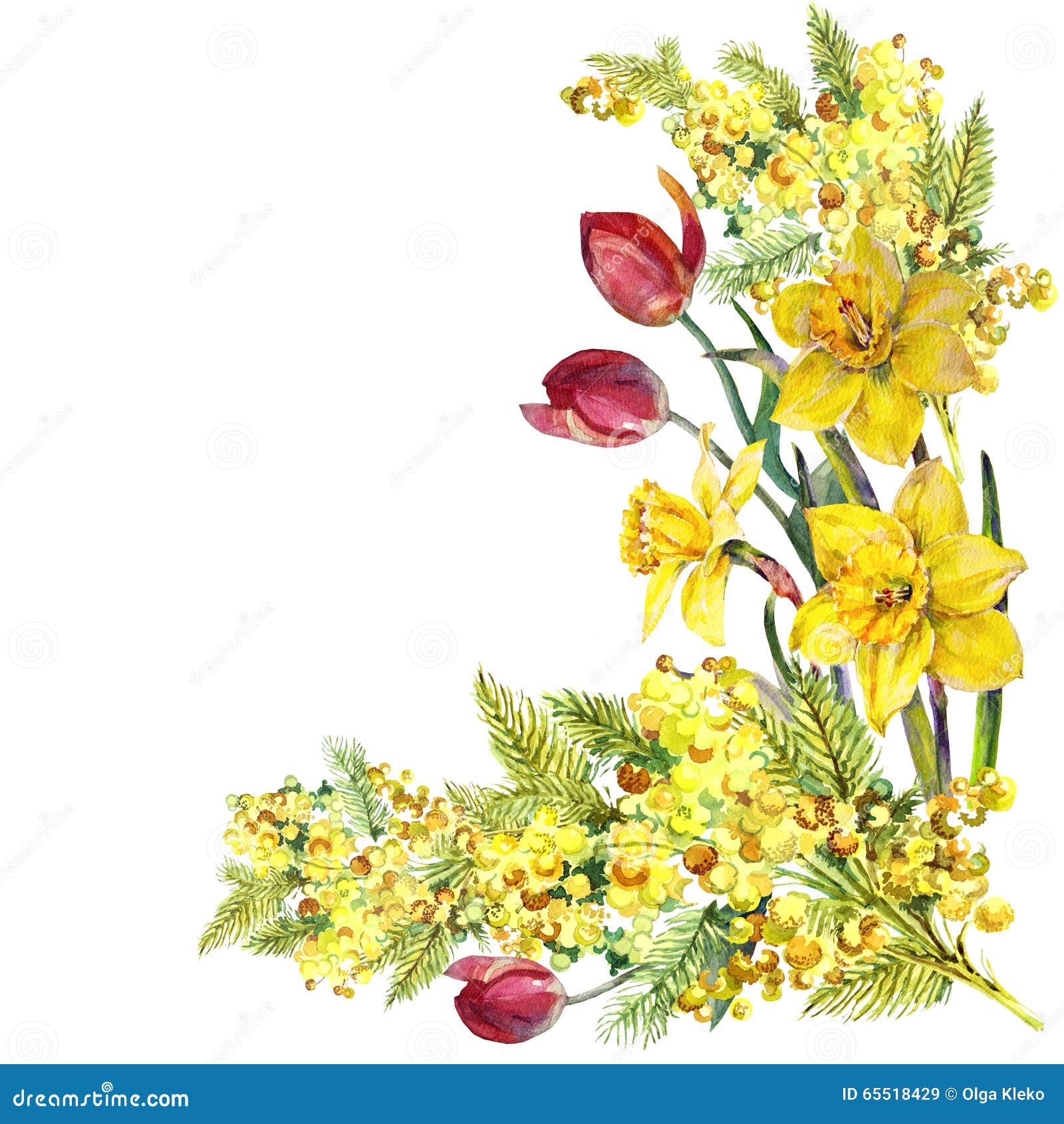 Tulip And Daffodil Border Clip Art